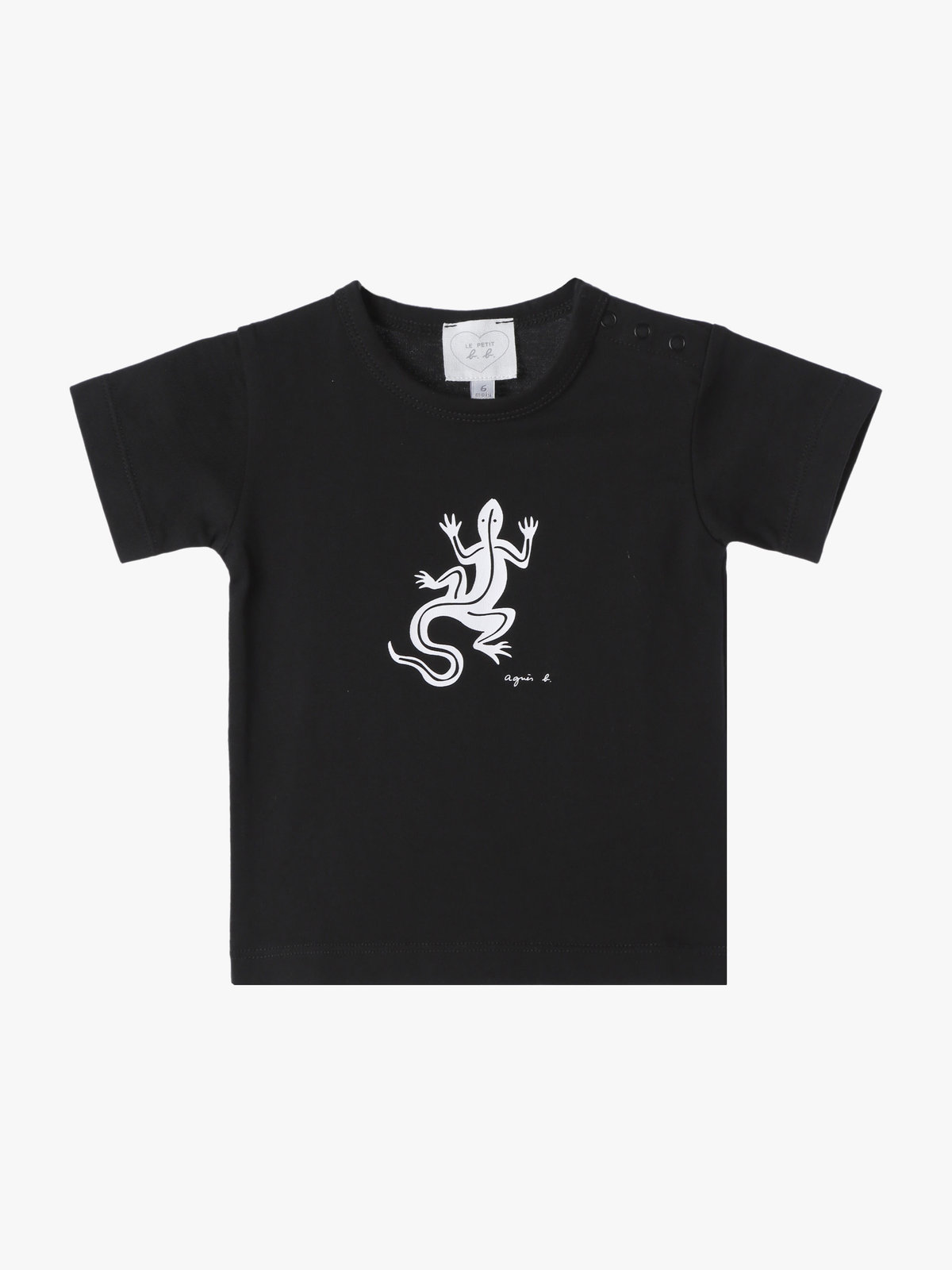 ENFANT ベビー ベビー アイコニック コットン 半袖 Tシャツ "Lezard" ブラック