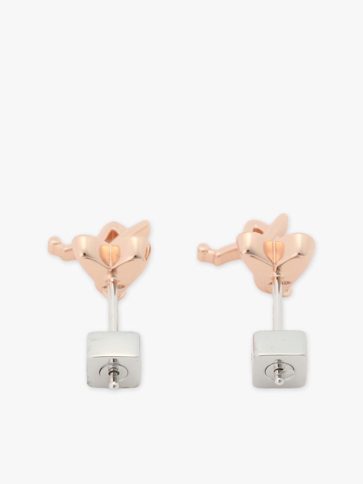 FEMME ウィメンズ ”b.” ロゴ ハート ドロップ ピアス ”b. Loved” ピンクベージュ