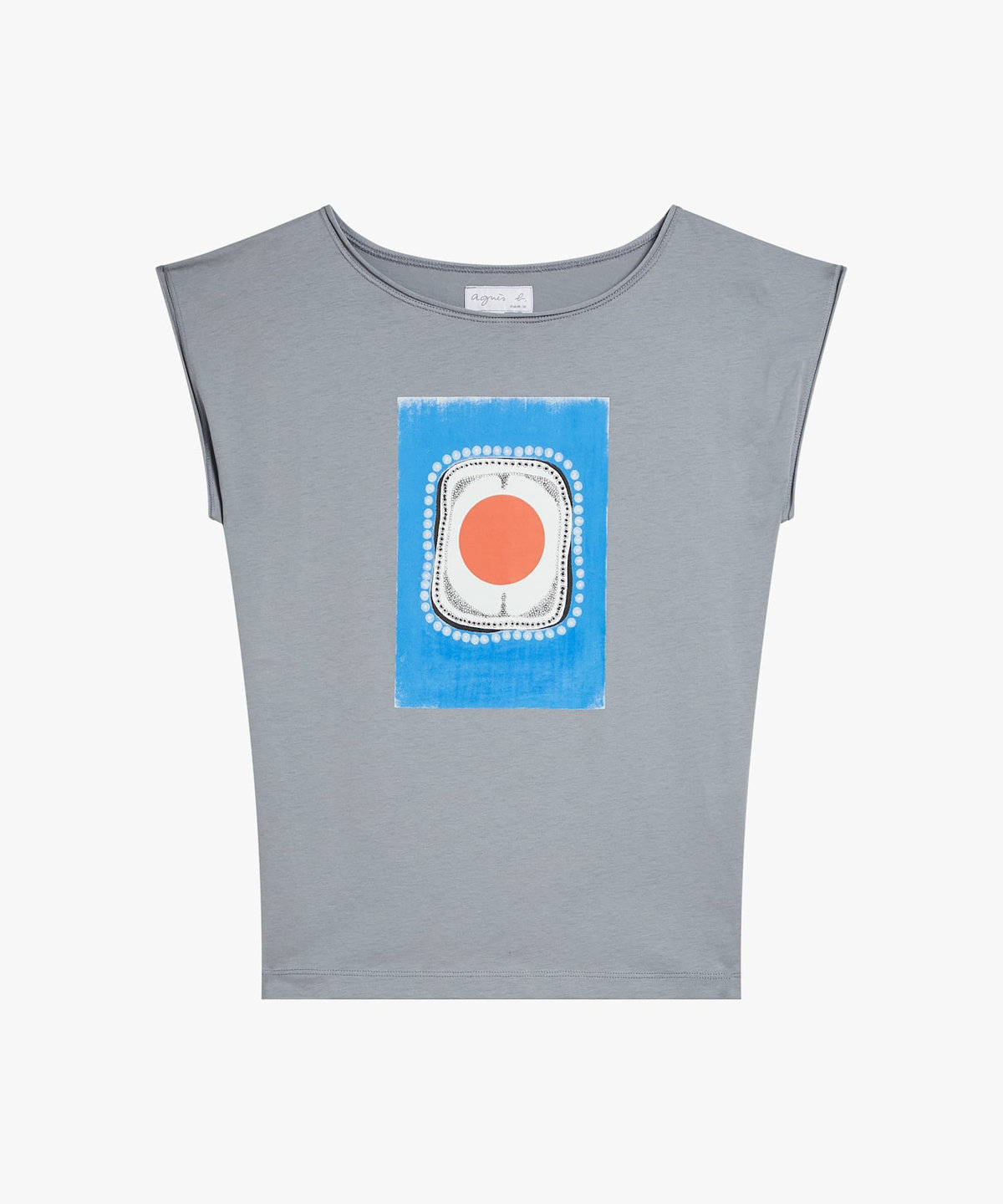 FEMME ウィメンズ オーガニックコットン 半袖 アーティストTシャツ "Lou Malta" ベージュ