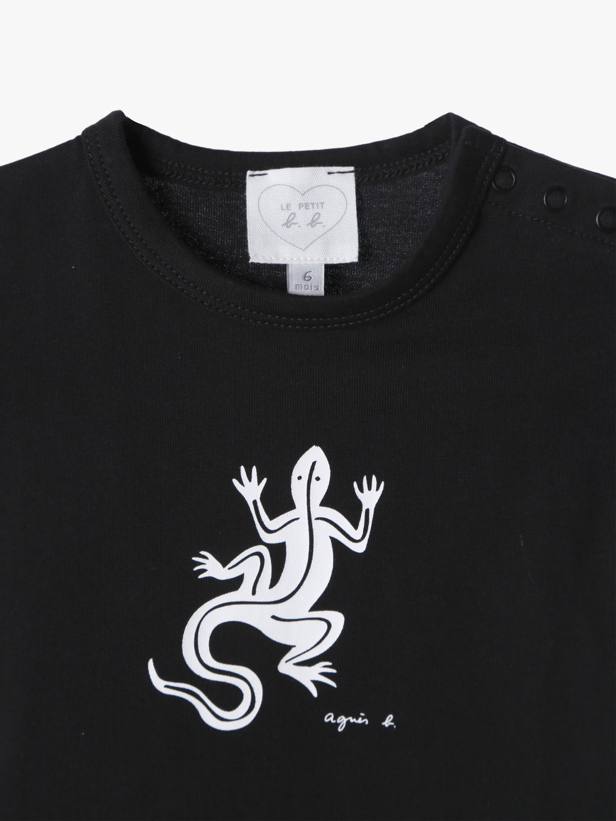 ENFANT ベビー ベビー アイコニック コットン 半袖 Tシャツ "Lezard" ブラック