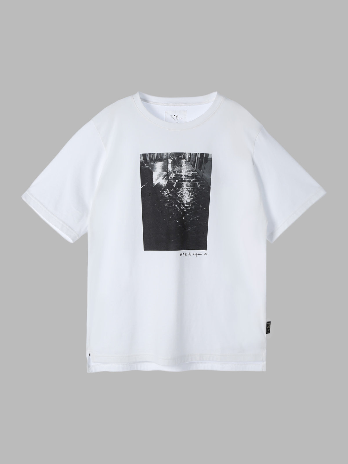To b. by agnès b. 【Outlet】To b. by agnes b.× green label relaxing オーガニックコットン フォトプリント Tシャツ ホワイト