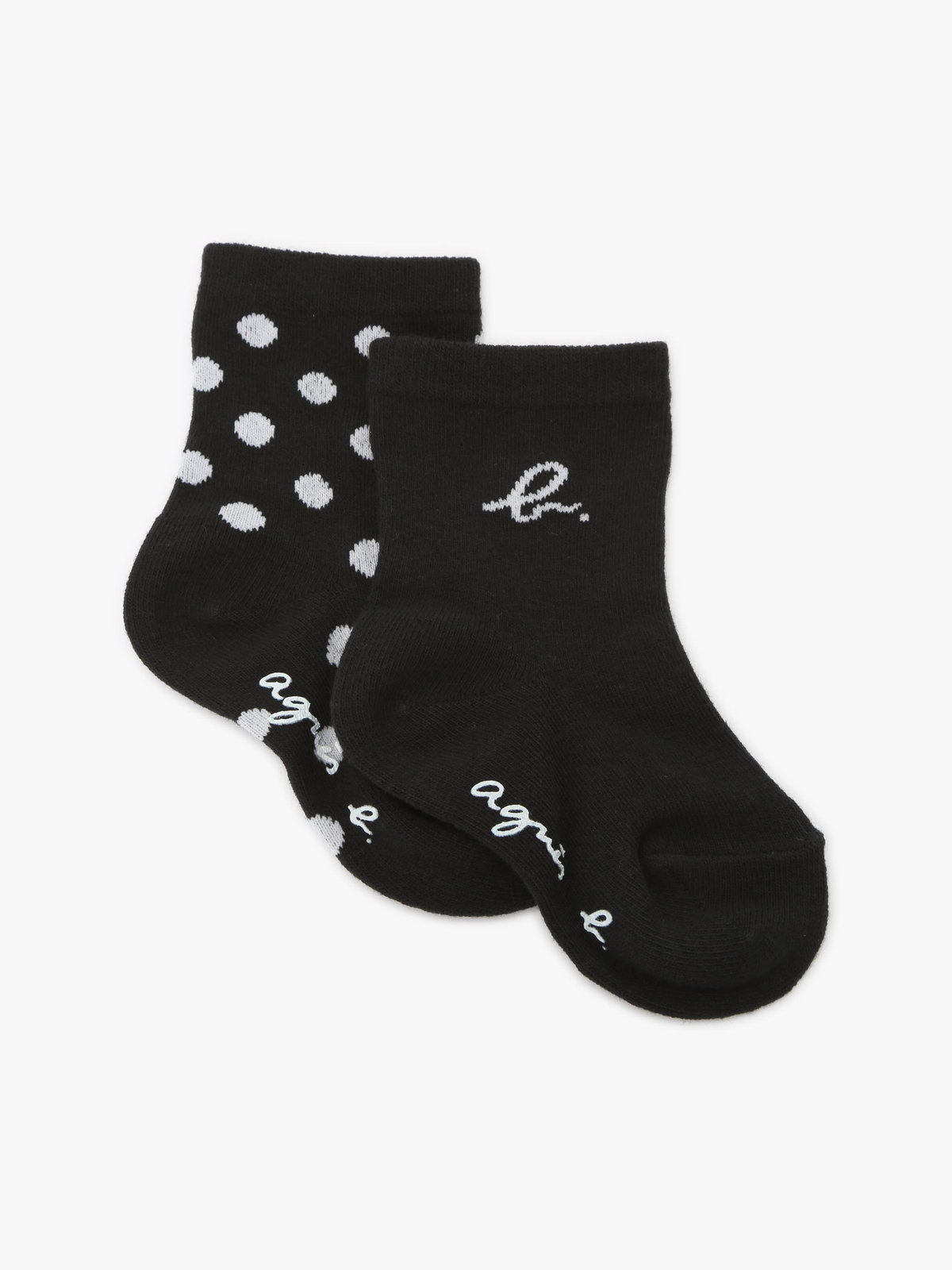 ENFANT ベビー ベビー サークル柄ソックス ブラック