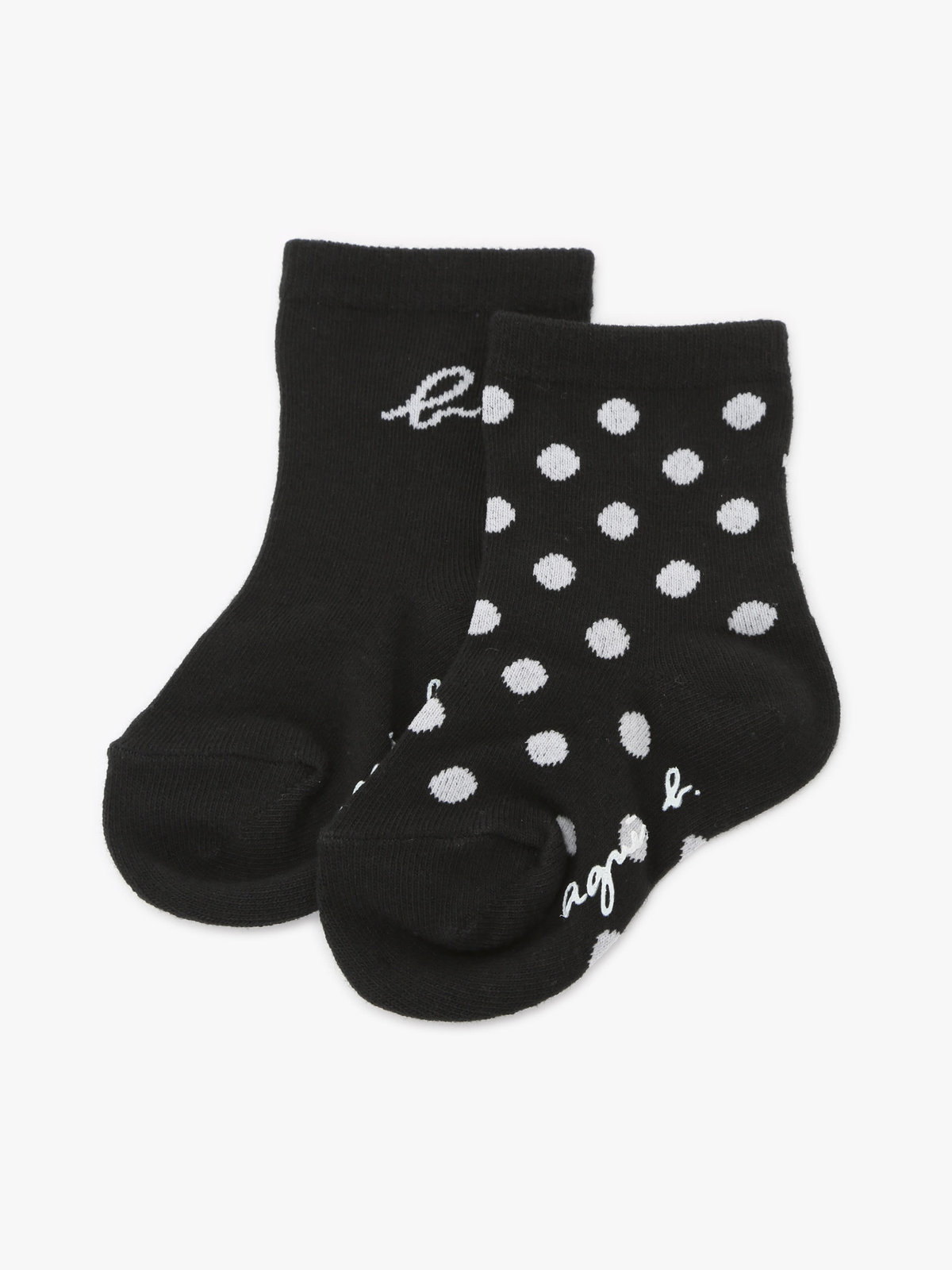 ENFANT ベビー ベビー サークル柄ソックス ブラック