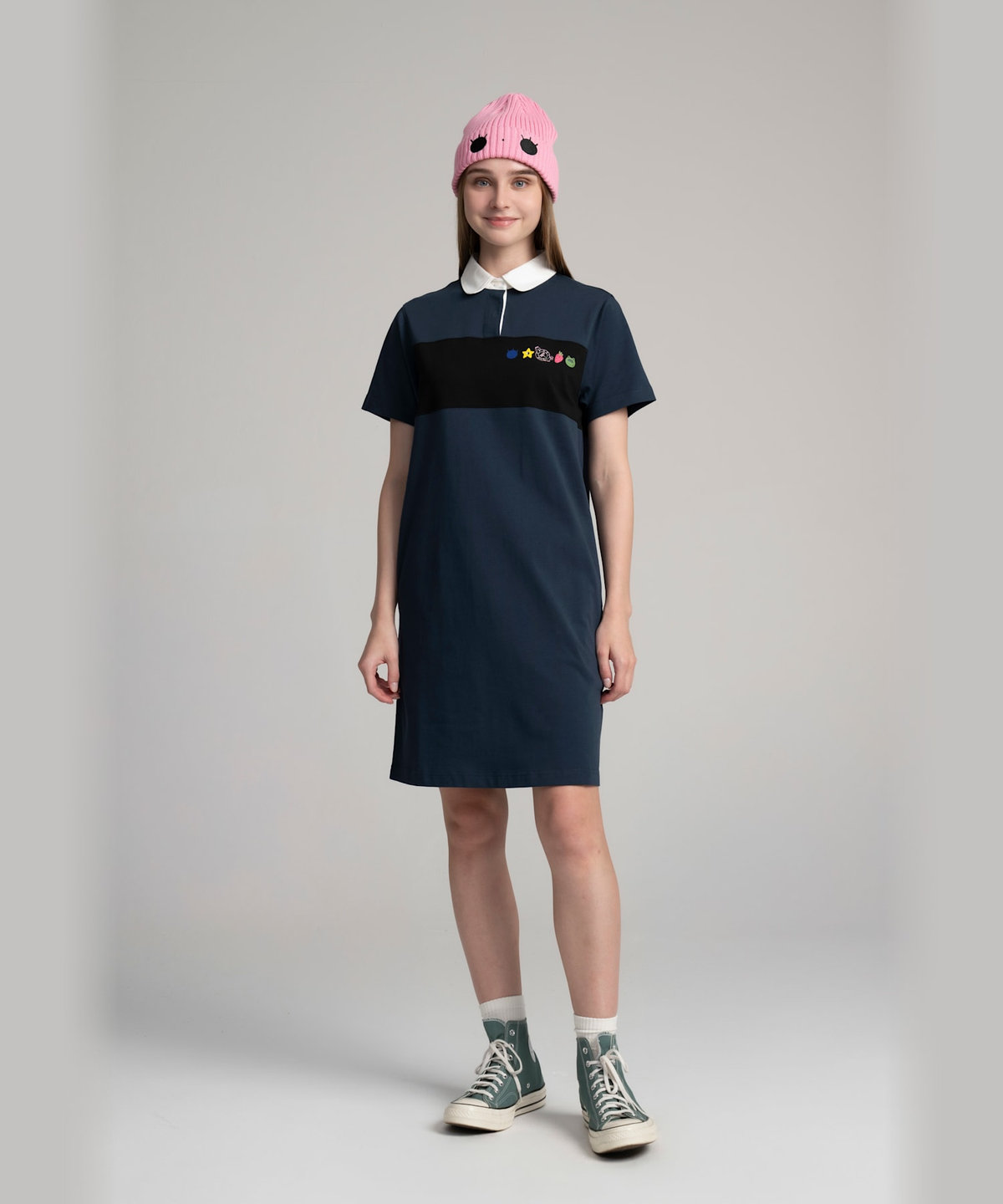 FEMME ウィメンズ SPORT b. 刺繍 コットン ビーニー "Jessica Ng" ピンク系その他