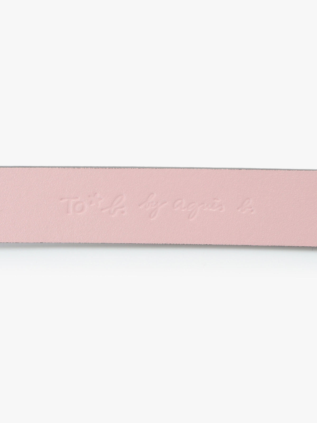 To b. by agnès b. ロゴバックル レザー ベルト ブラック