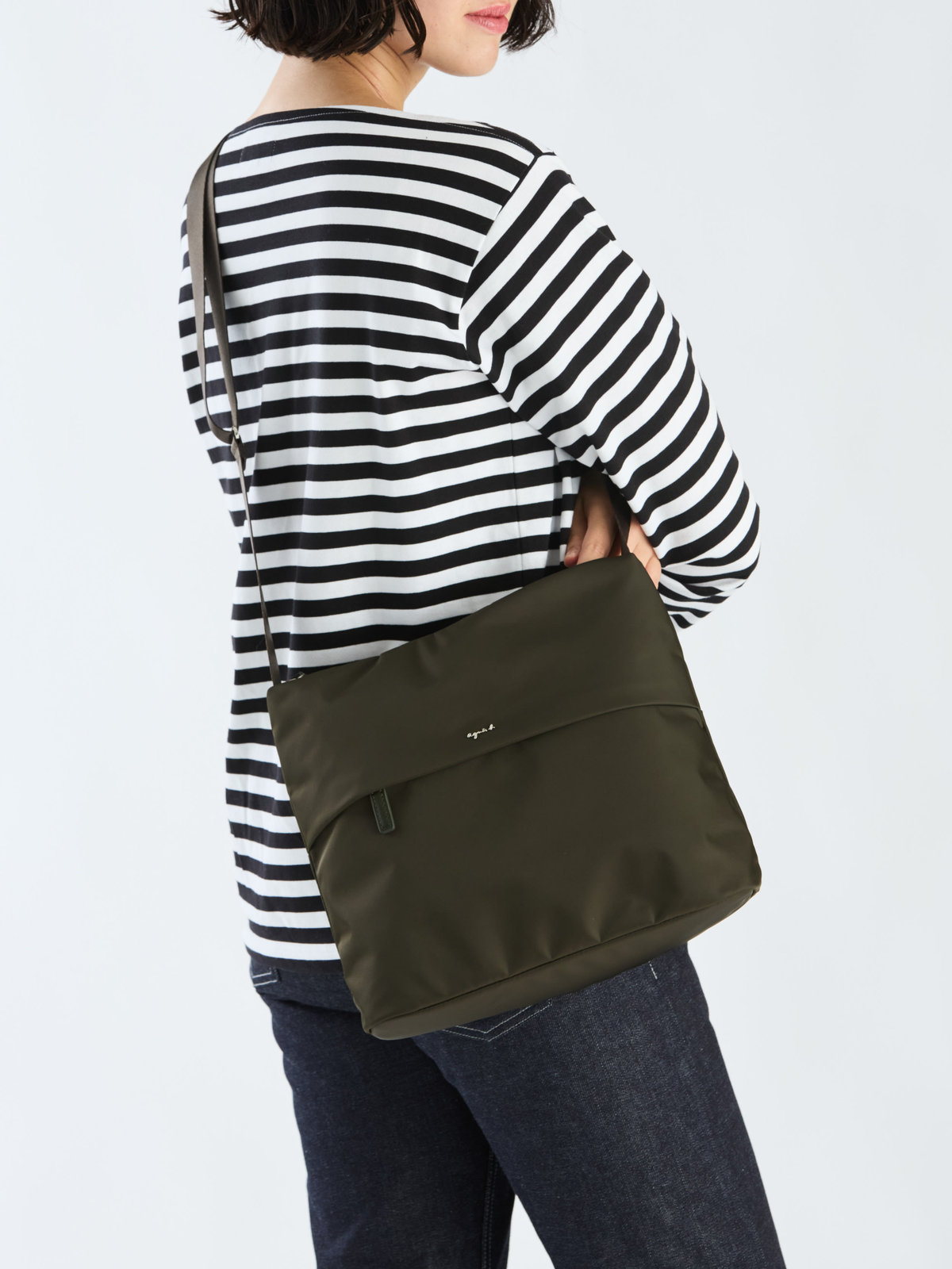 VOYAGE ウィメンズ バッグ＆ウォレット ナイロン ミディアム ショルダーバッグ ”Cecile” NS24-04 カーキ