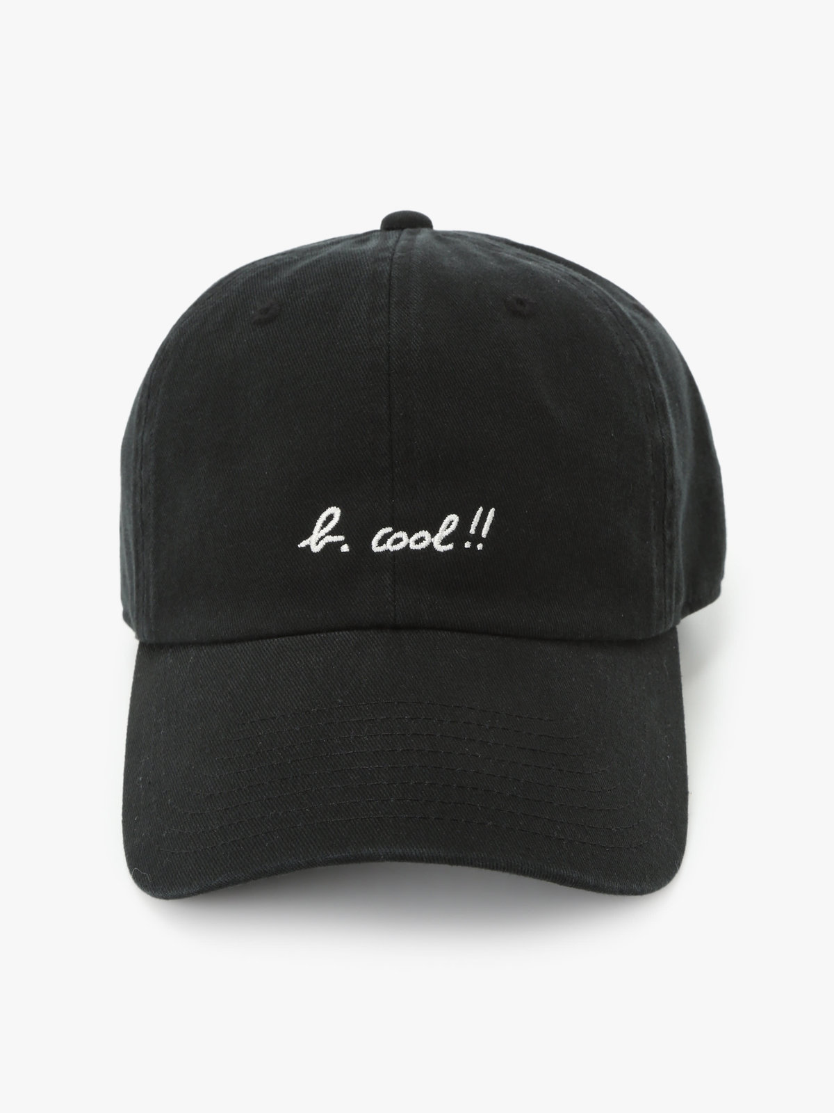 To b. by agnès b. 【Outlet】To b. by agnes b.× green label relaxing コットン 刺繍 キャップ "b. cool!!" ブラック