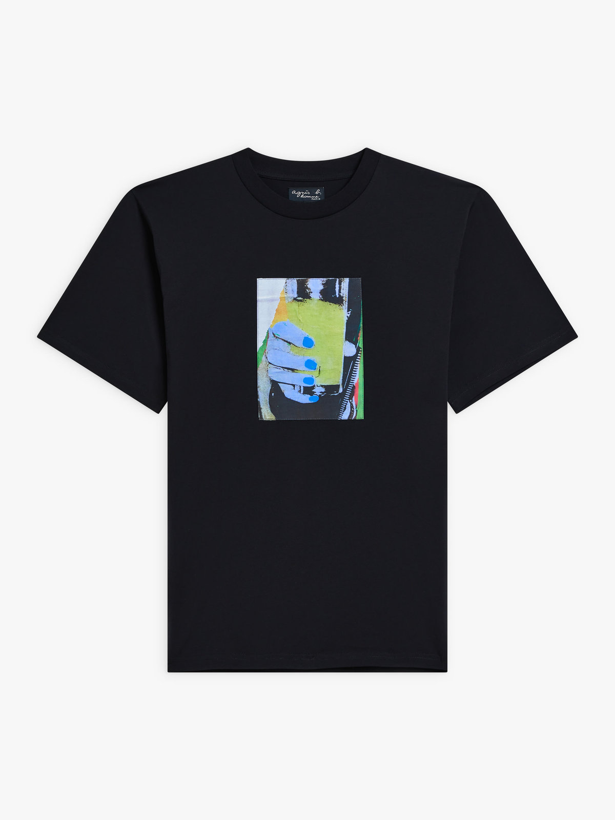 HOMME メンズ 【Outlet】メンズ オーガニックコットン フォトプリント 半袖 Tシャツ ブラック