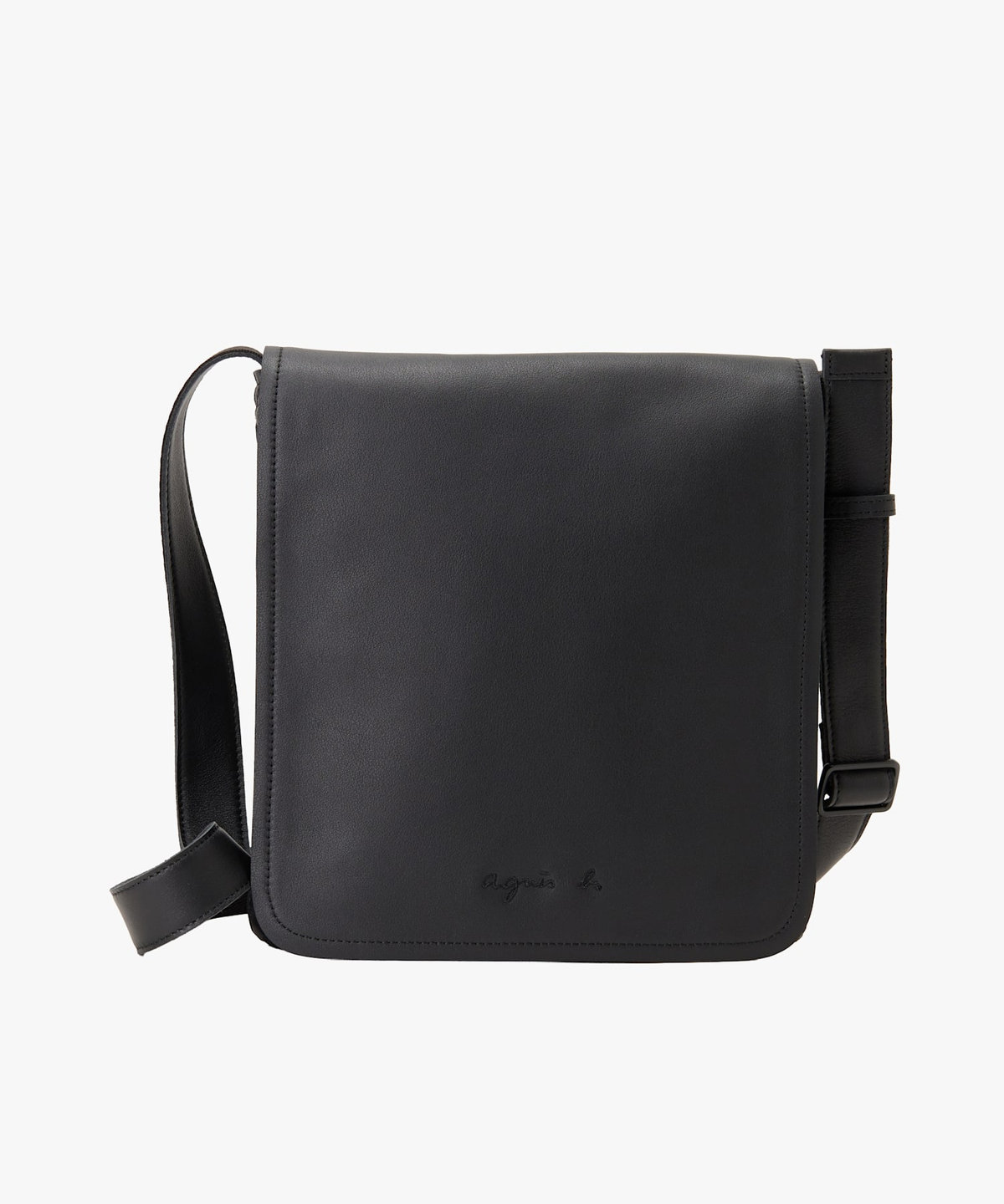 VOYAGE メンズ バッグ＆ウォレット レザー ミディアム ショルダーバッグ "Peter" PAH02Z-12 ブラック