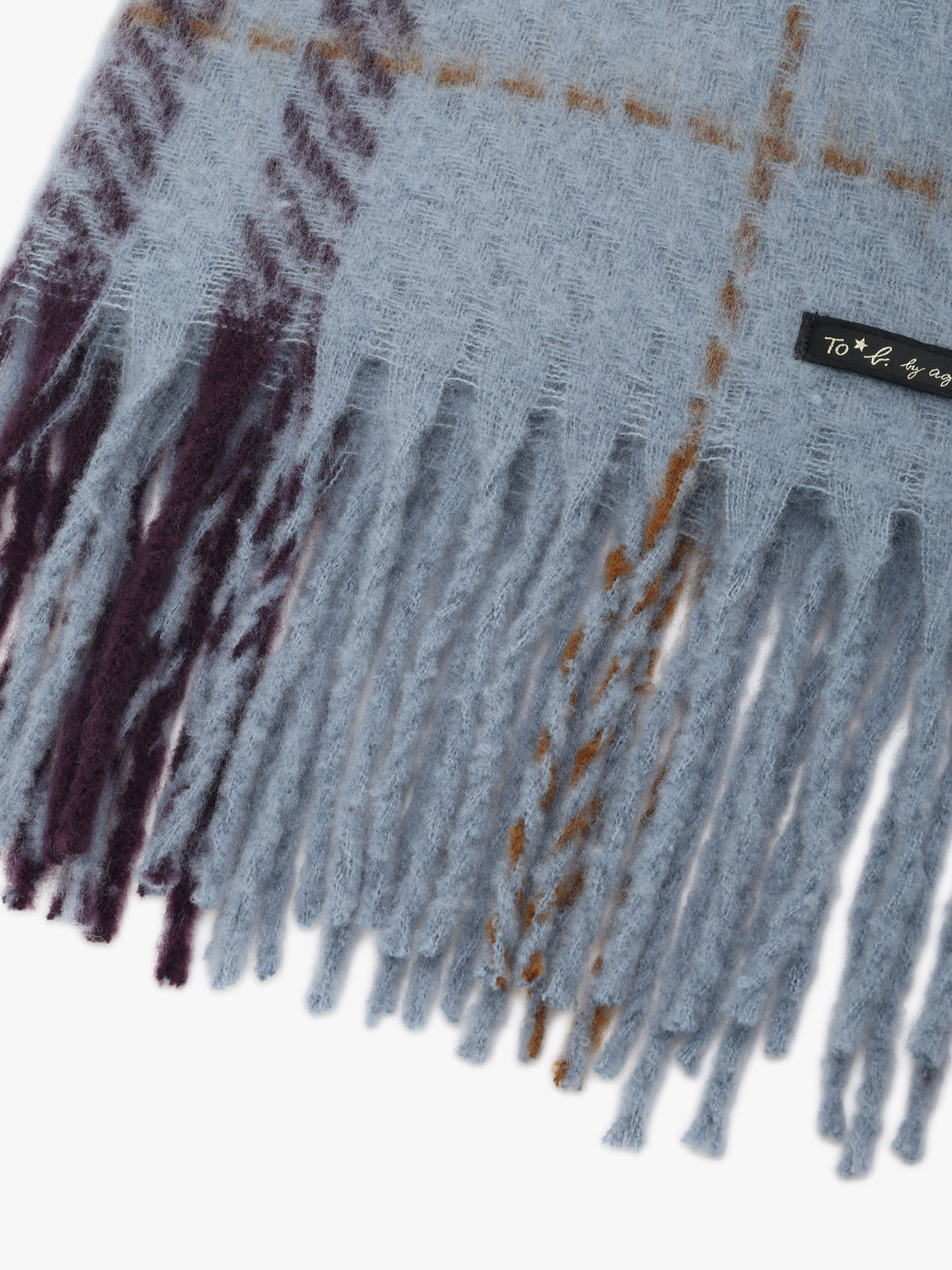 To b. by agnès b. 【Outlet】WEB限定 チェック マフラー ブルー
