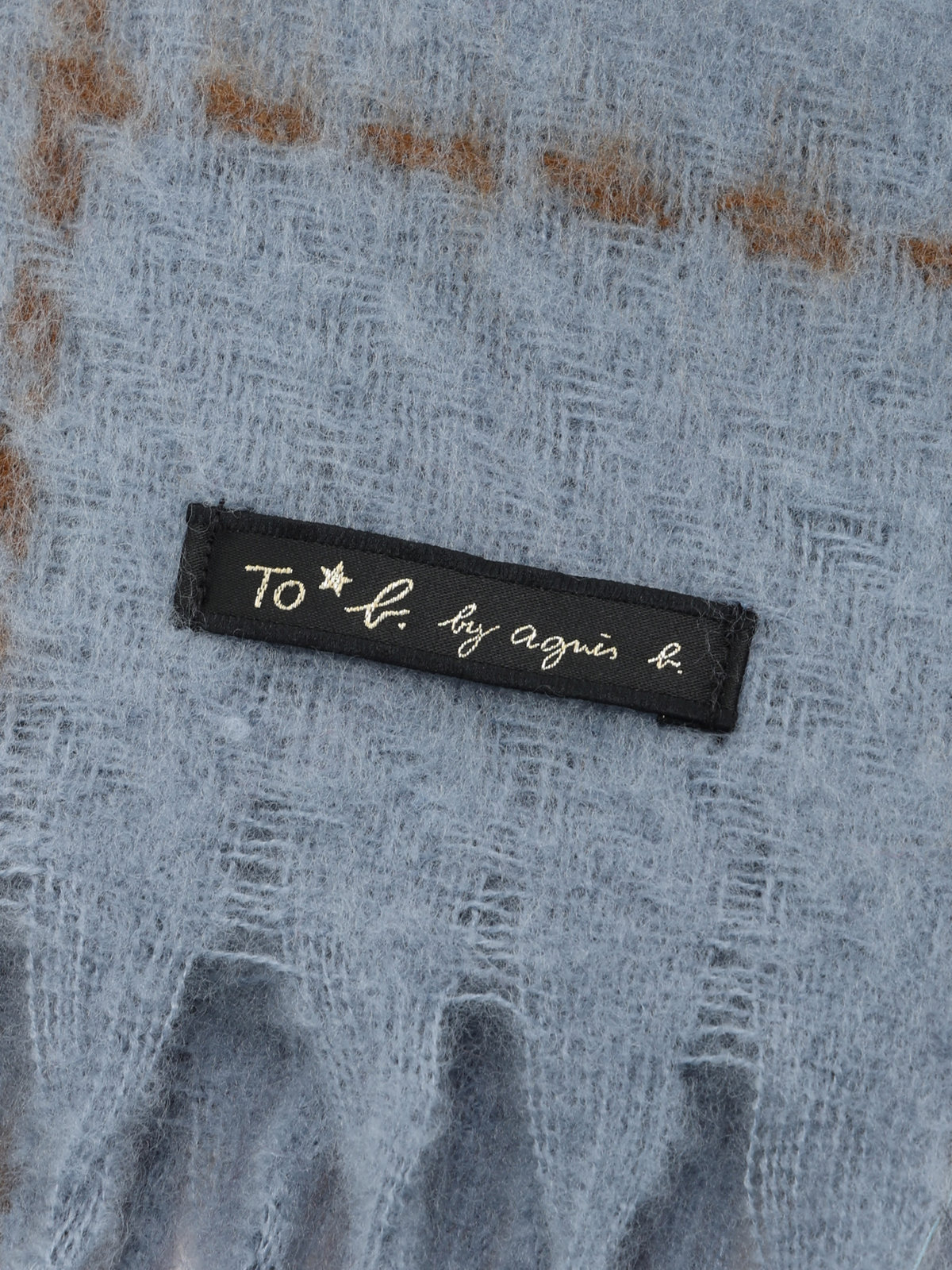 To b. by agnès b. 【Outlet】WEB限定 チェック マフラー ブルー