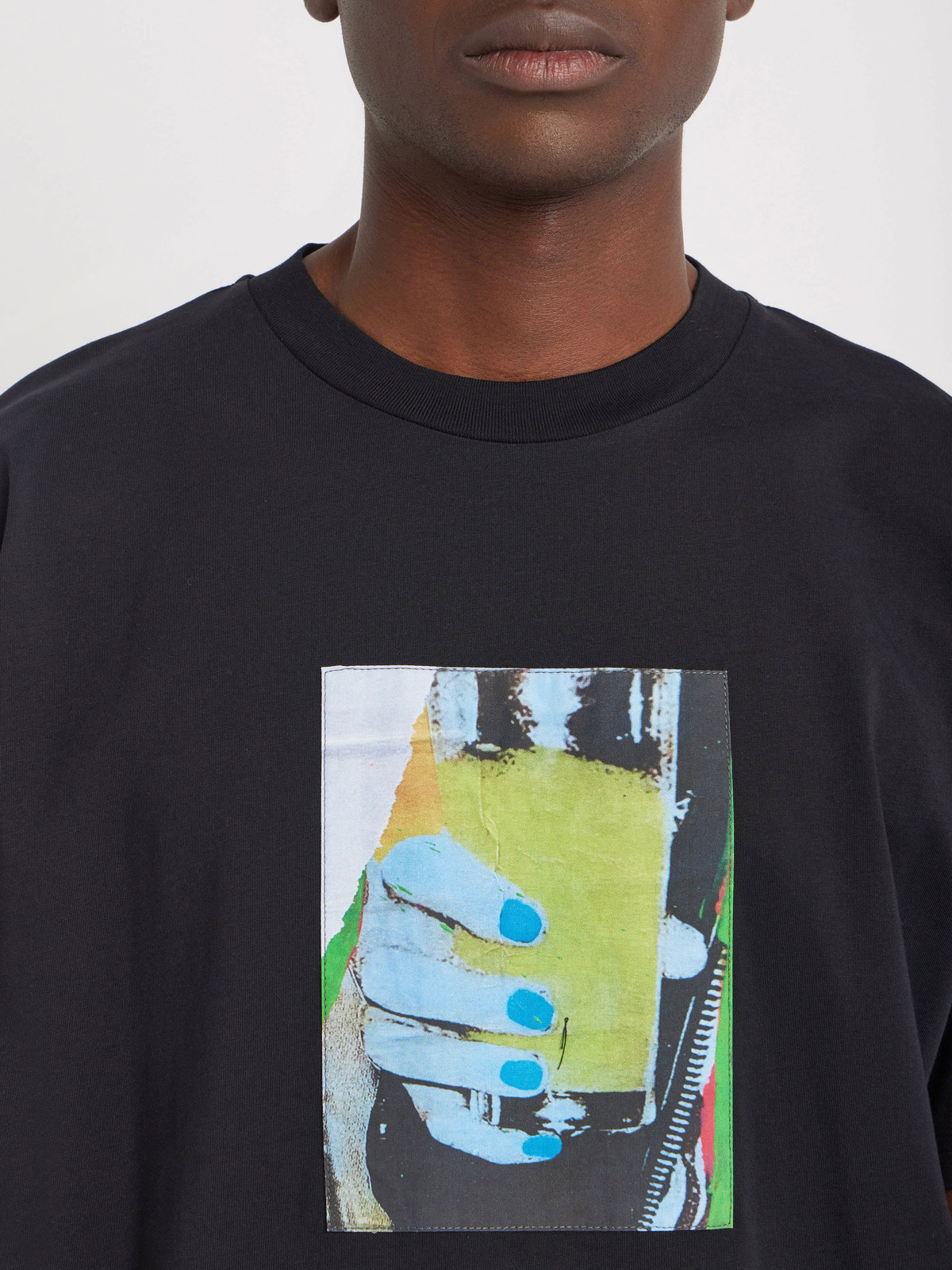 HOMME メンズ 【Outlet】メンズ オーガニックコットン フォトプリント 半袖 Tシャツ ブラック