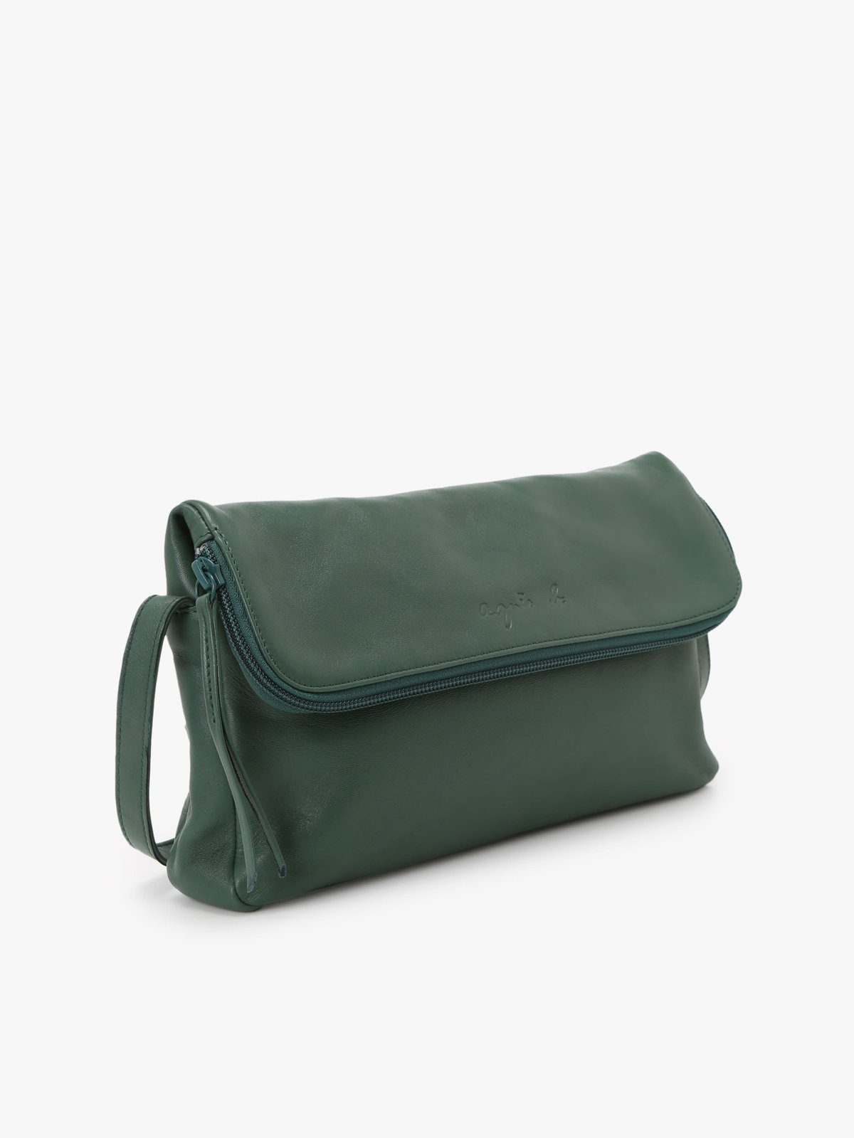 FEMME ウィメンズ ラムスキンレザー ショルダーバッグ "Asya" グリーン