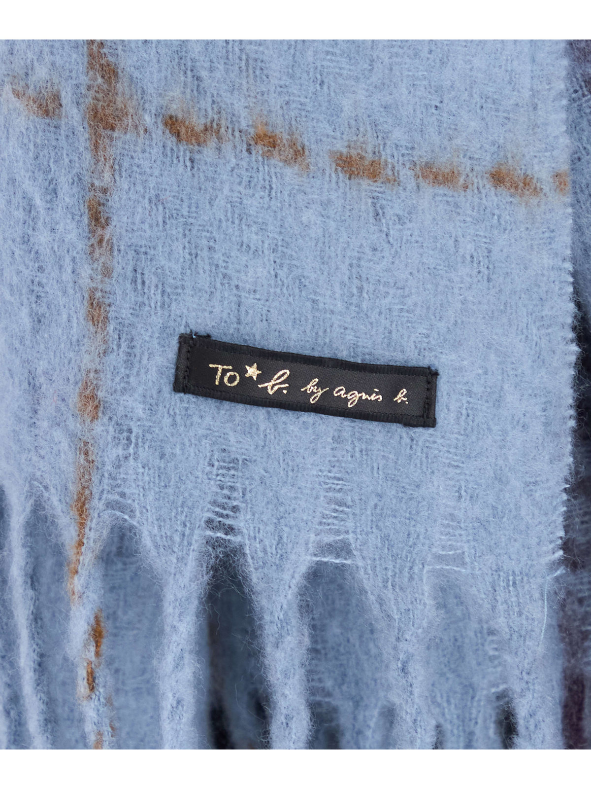 To b. by agnès b. 【Outlet】WEB限定 チェック マフラー ブルー
