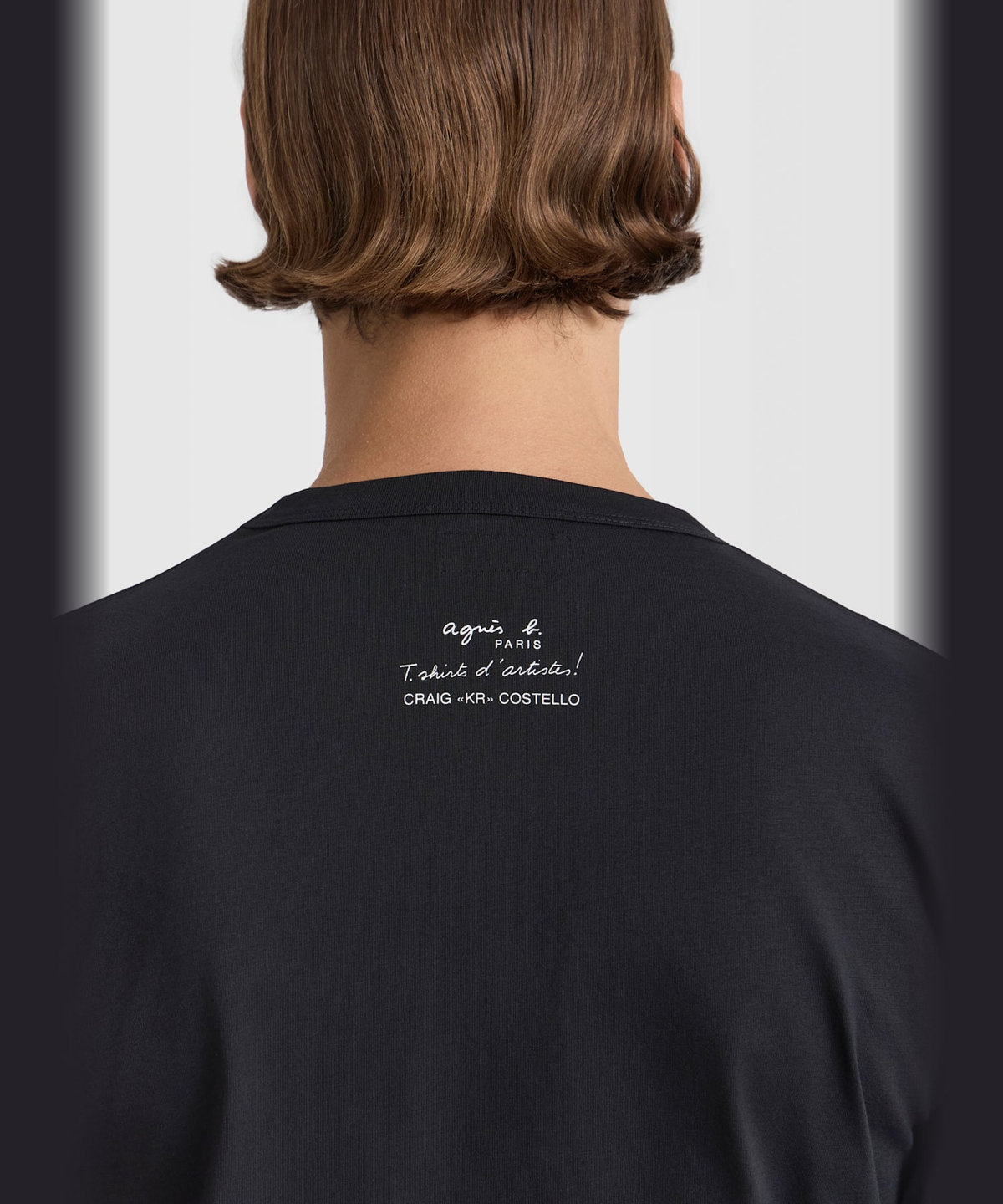 FEMME ウィメンズ プリント コットン 半袖 アーティスト Tシャツ "Krink" ブラック