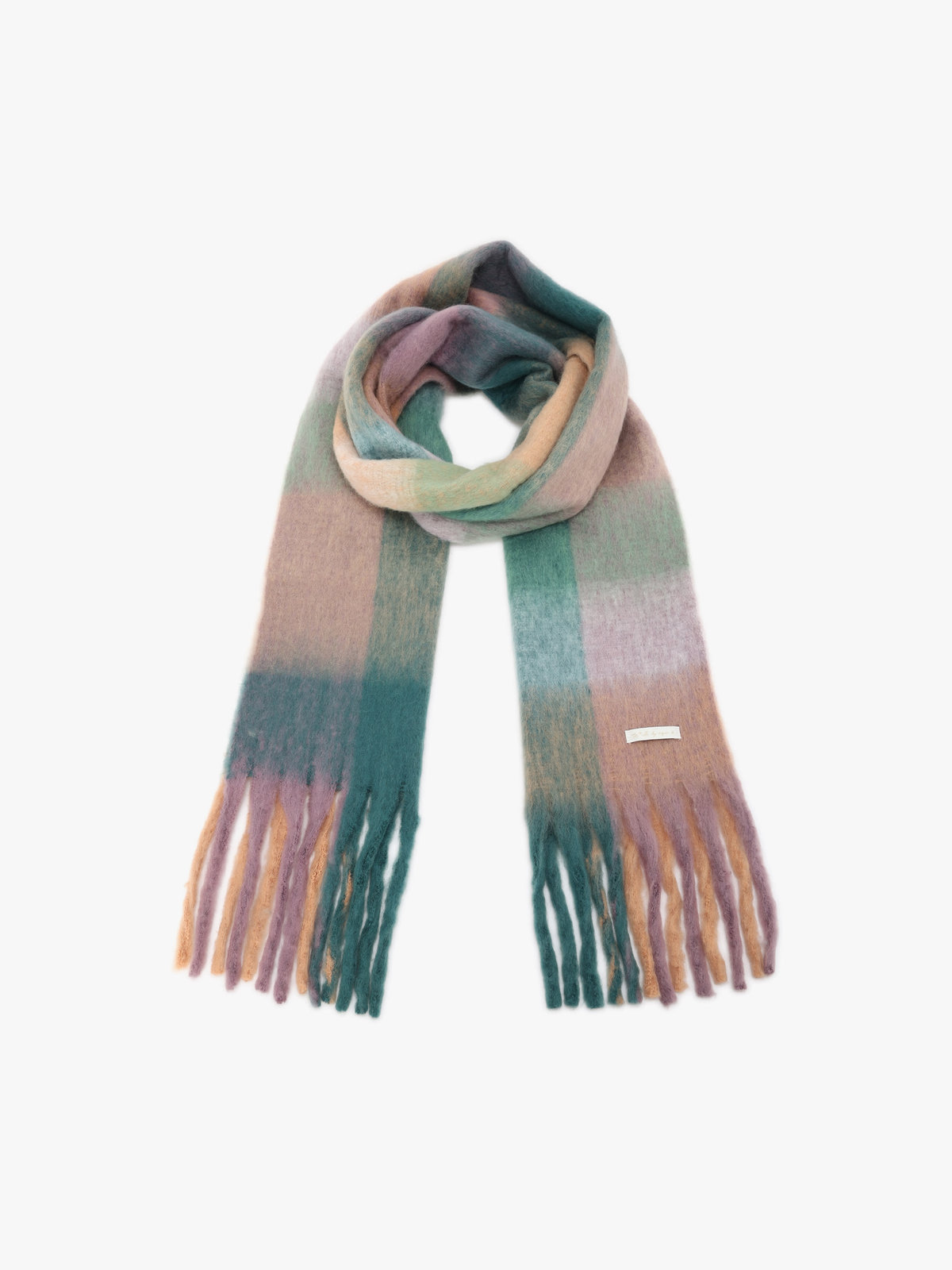 To b. by agnès b. WEB限定 ブロックチェック ストール ブラウン系その他