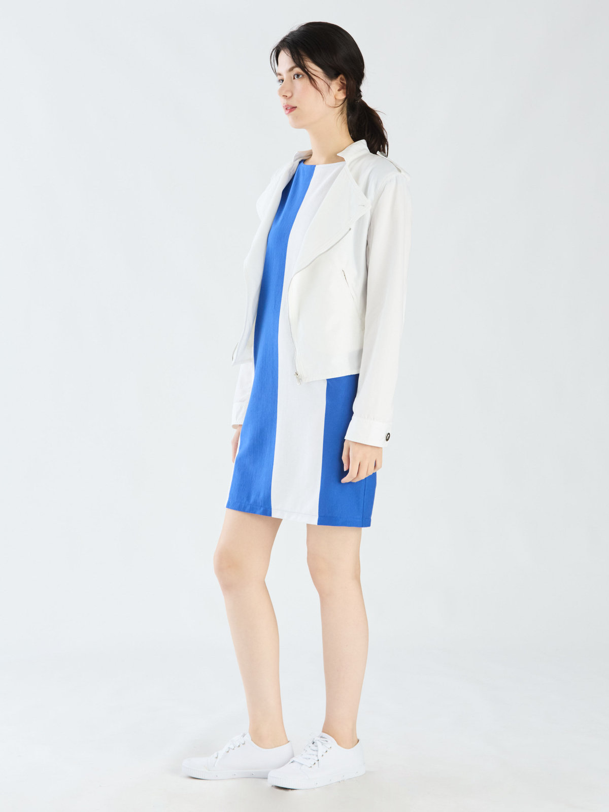 FEMME ウィメンズ 【Outlet】JIY4 ROBE ワンピース ロイヤルブルー×ホワイト