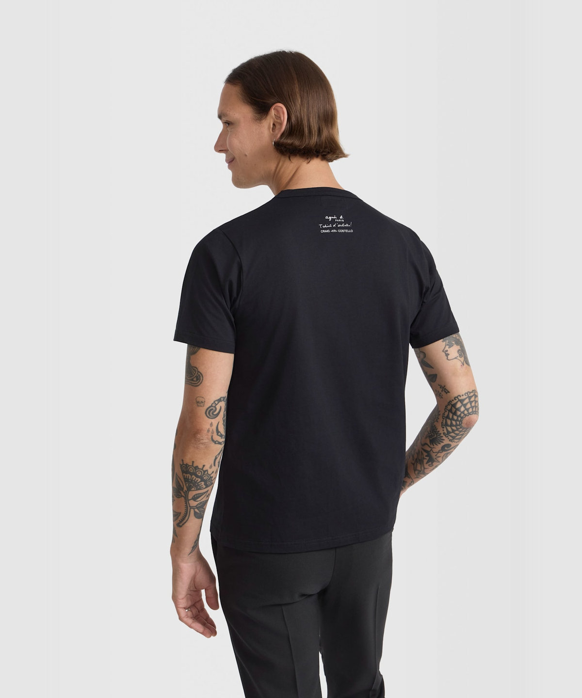 FEMME ウィメンズ プリント コットン 半袖 アーティスト Tシャツ "Krink" ブラック