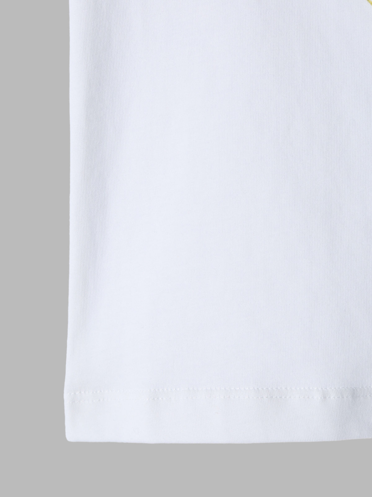 ENFANT ベビー ベビー コットン プリント 半袖 アーティスト Tシャツ "MAZASI" ホワイト