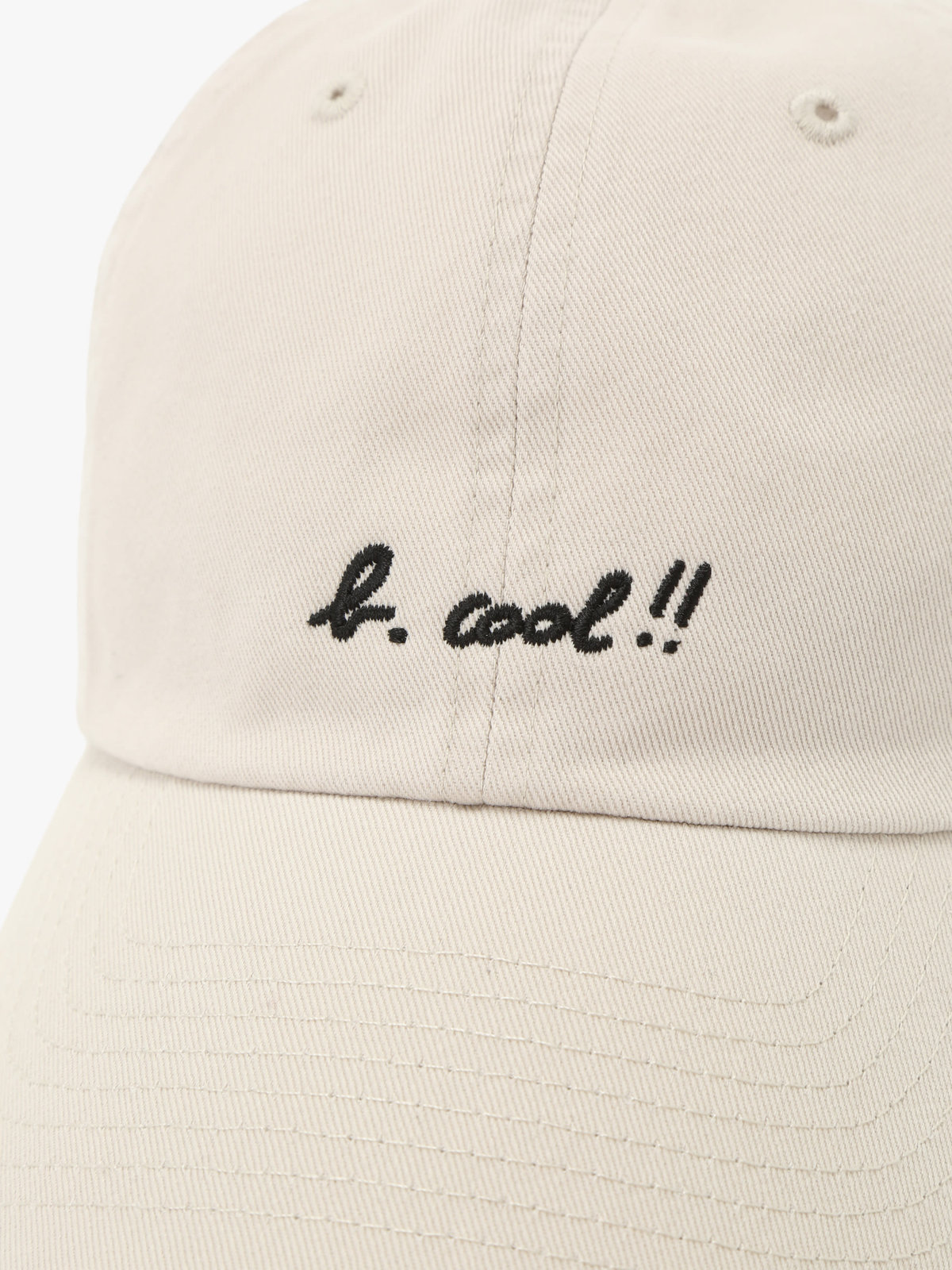 To b. by agnès b. 【Outlet】To b. by agnes b.× green label relaxing コットン 刺繍 キャップ "b. cool!!" ホワイト