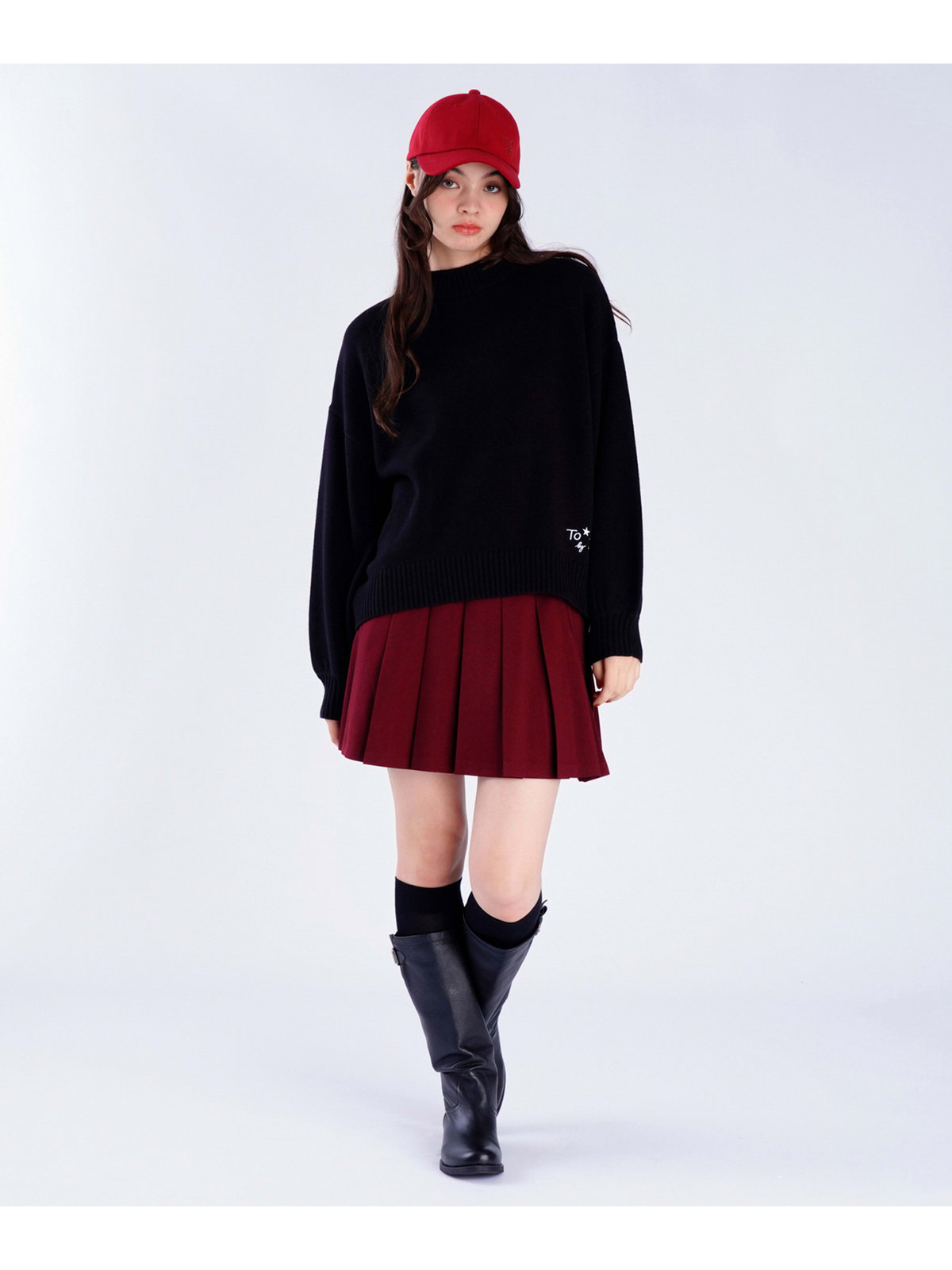 To b. by agnès b. ソフトニット プルオーバー ブラック