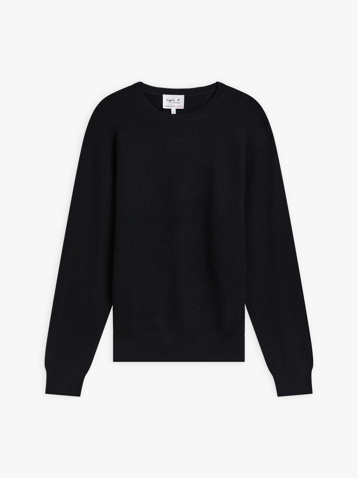 HOMME メンズ 【Outlet】カシミヤ ニット 長袖 プルオーバー "Ab" ブラック