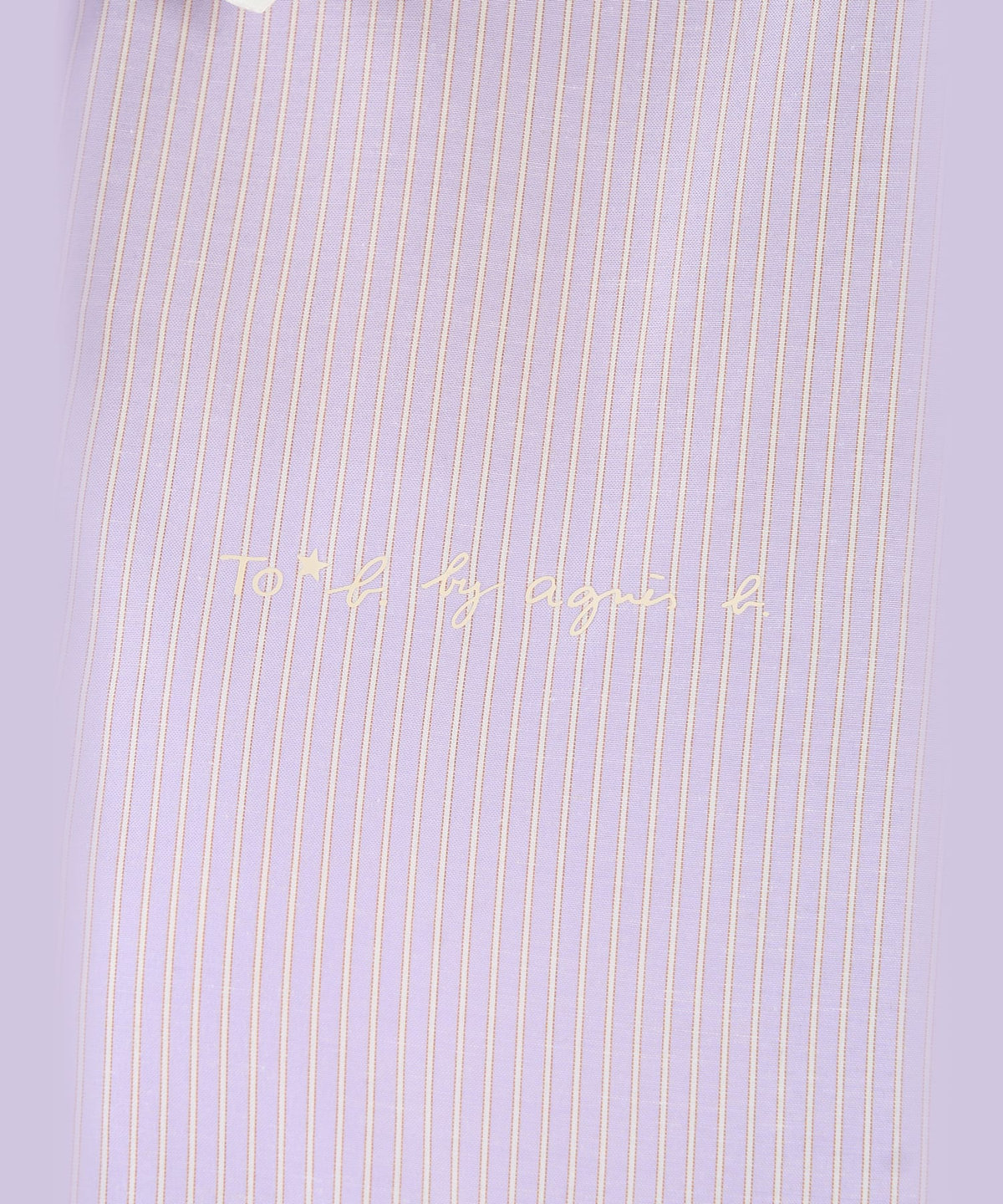 To b. by agnès b. ロゴ プリント ストライプ ハーフスリーブ シャツ パープル系その他