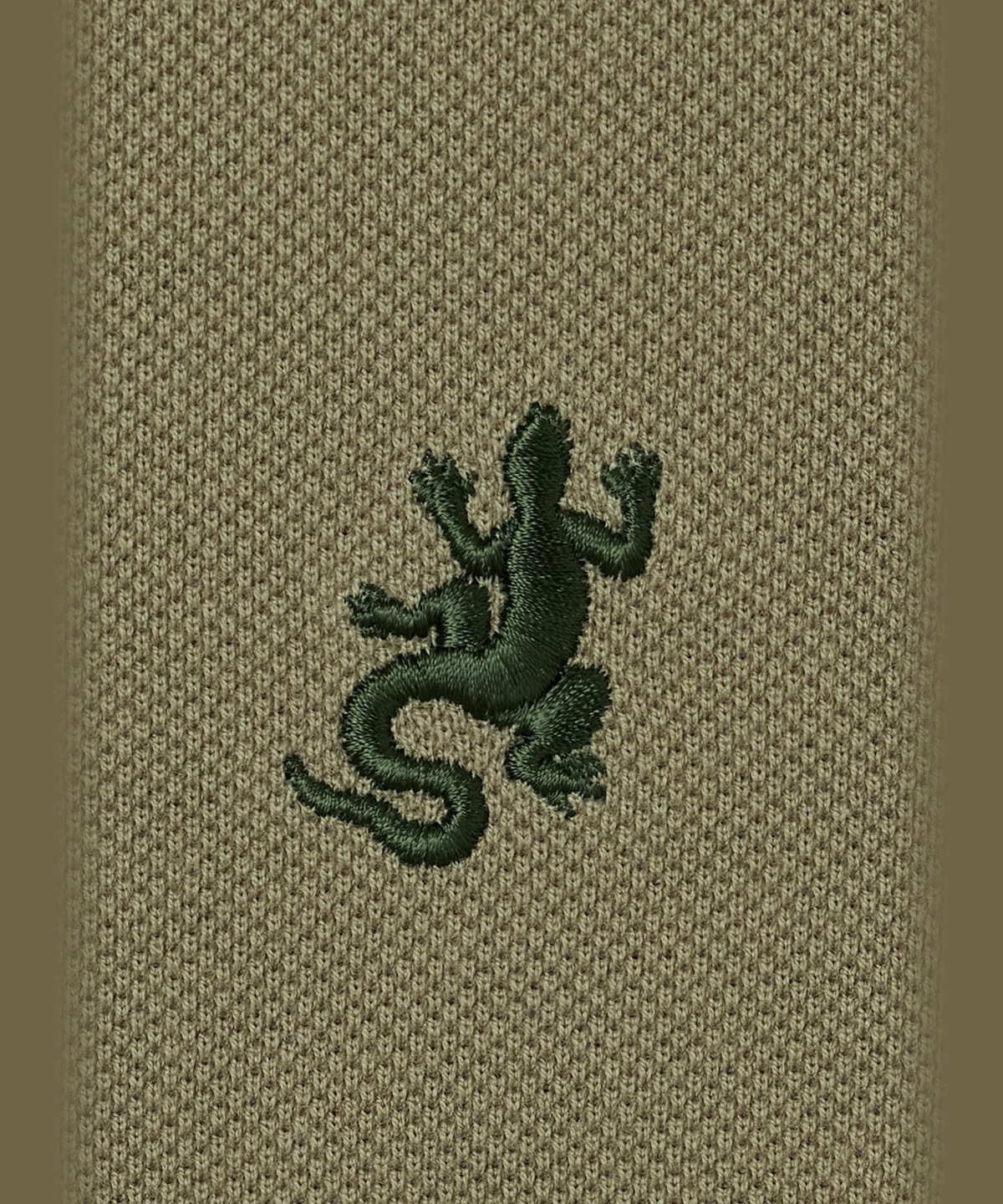 HOMME メンズ メンズ アイコニック 刺繍 コットン 半袖 ポロシャツ "Lezard" グリーン系その他