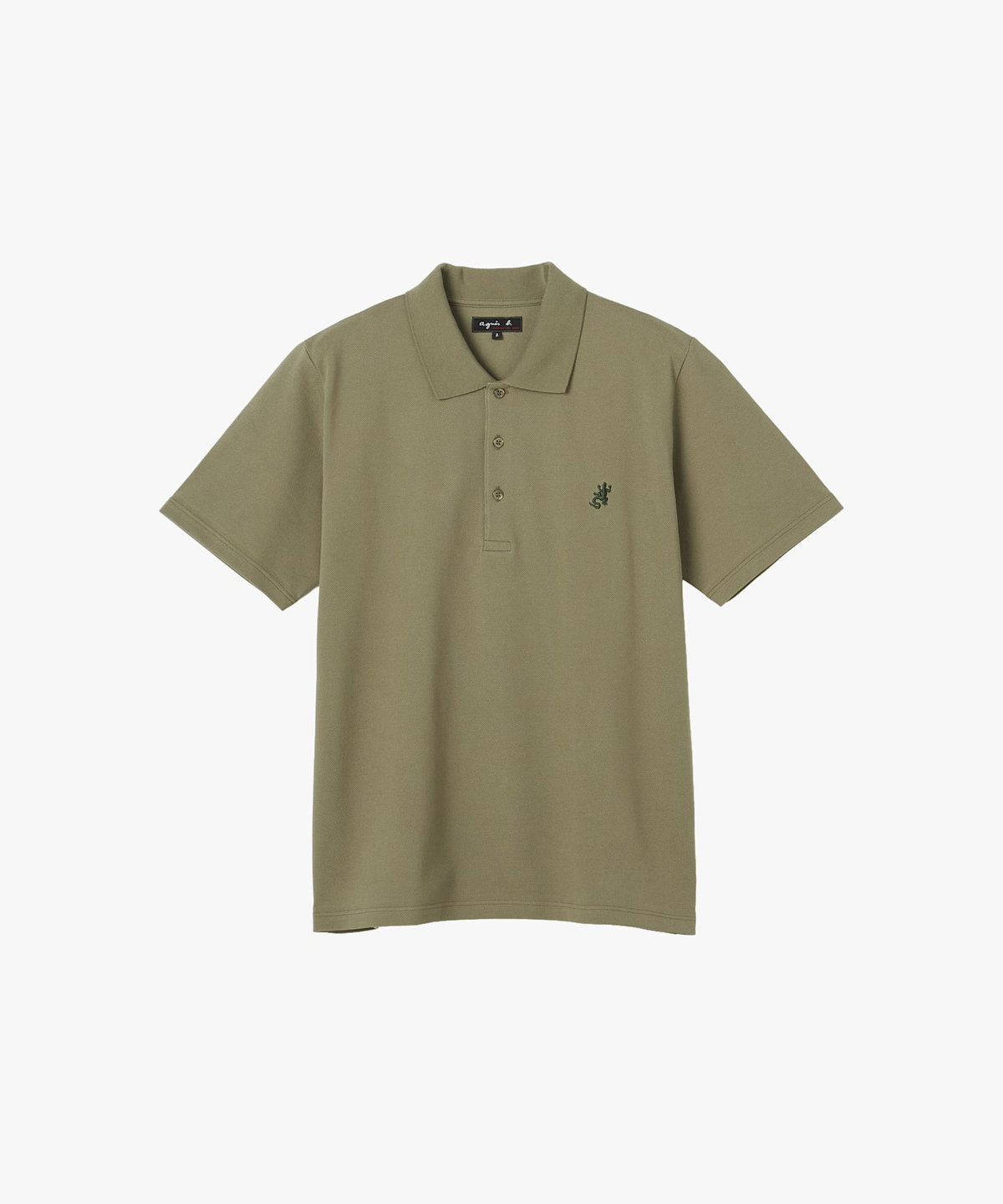 HOMME メンズ メンズ アイコニック 刺繍 コットン 半袖 ポロシャツ "Lezard" グリーン系その他