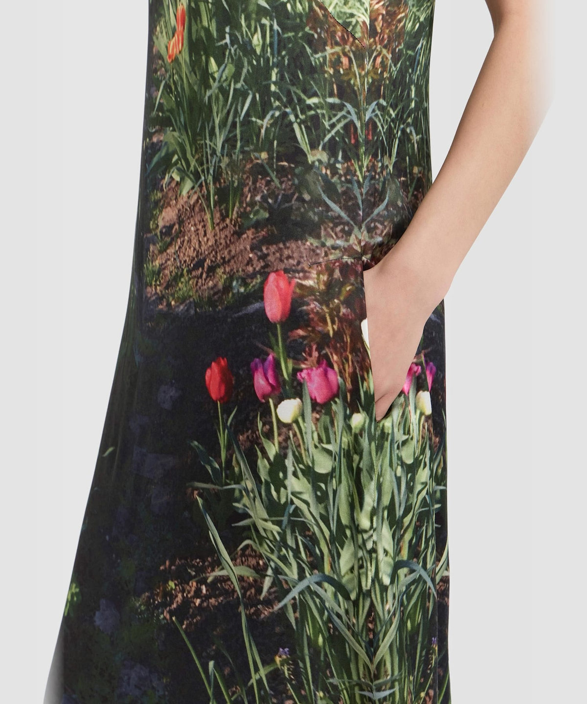 FEMME ウィメンズ フォトプリント ノースリーブ ワンピース "Tulipes" マルチ