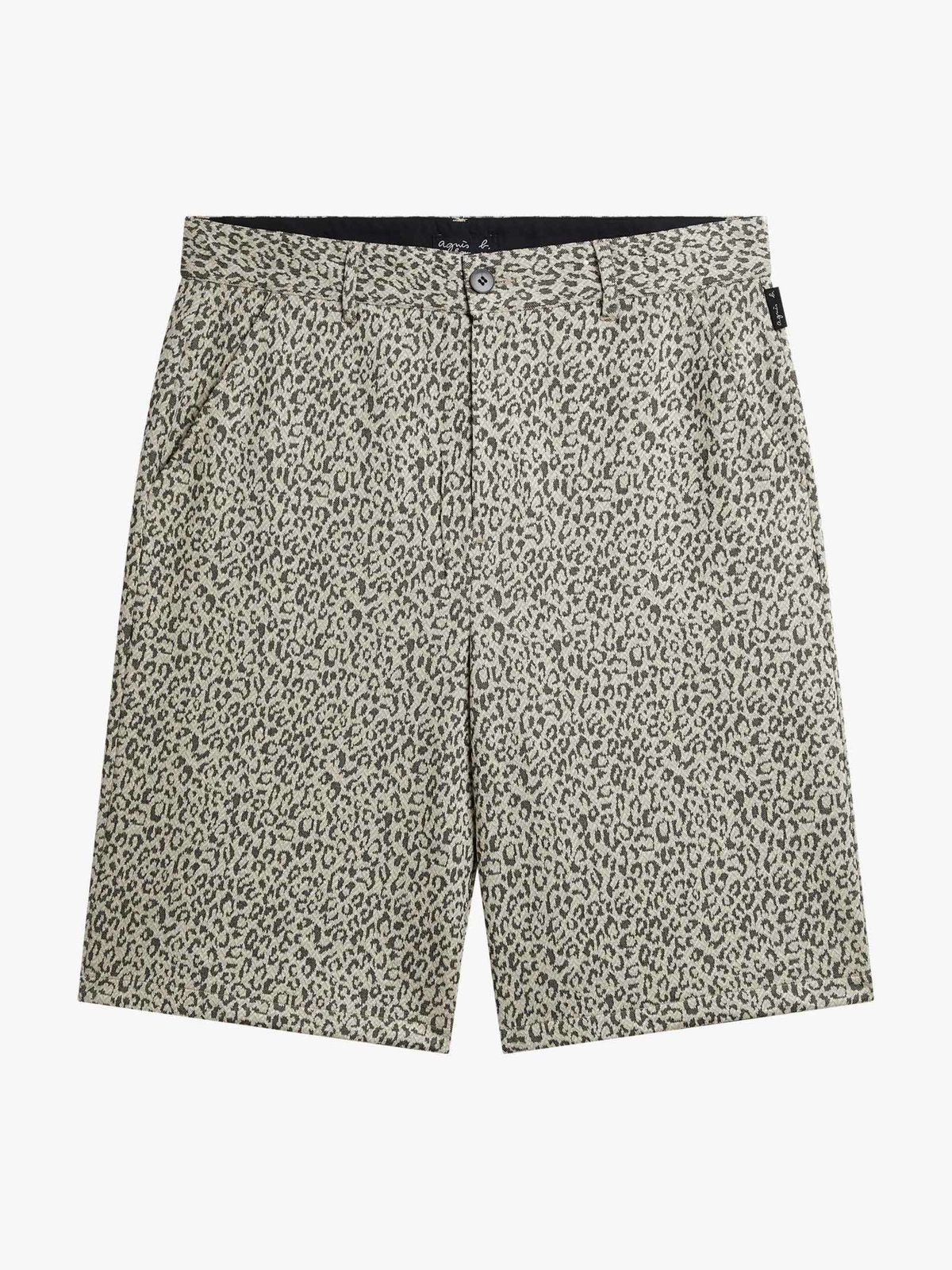 HOMME メンズ メンズ レオパード ジャカード バミューダ パンツ "Danel" ベージュ