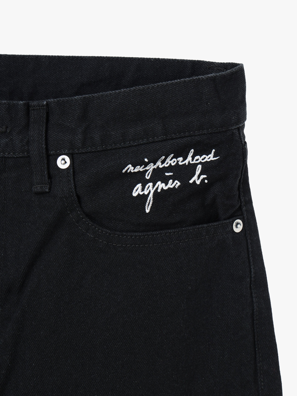 HOMME メンズ agnes b. x NH ストレイトパンツ ブラック