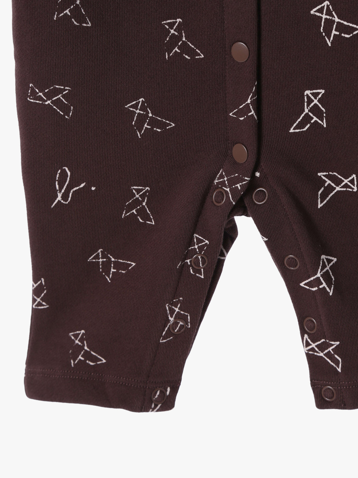 ENFANT ベビー 【Outlet】ベビー プリント コットン 長袖 コンビネゾン ブラウン系その他