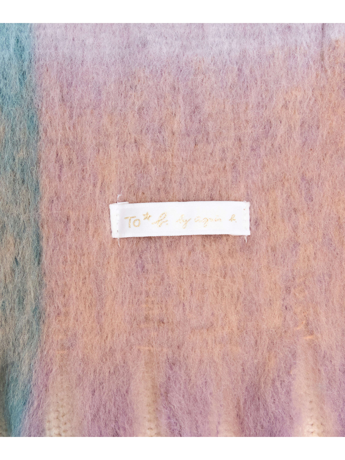 To b. by agnès b. WEB限定 ブロックチェック ストール ブラウン系その他