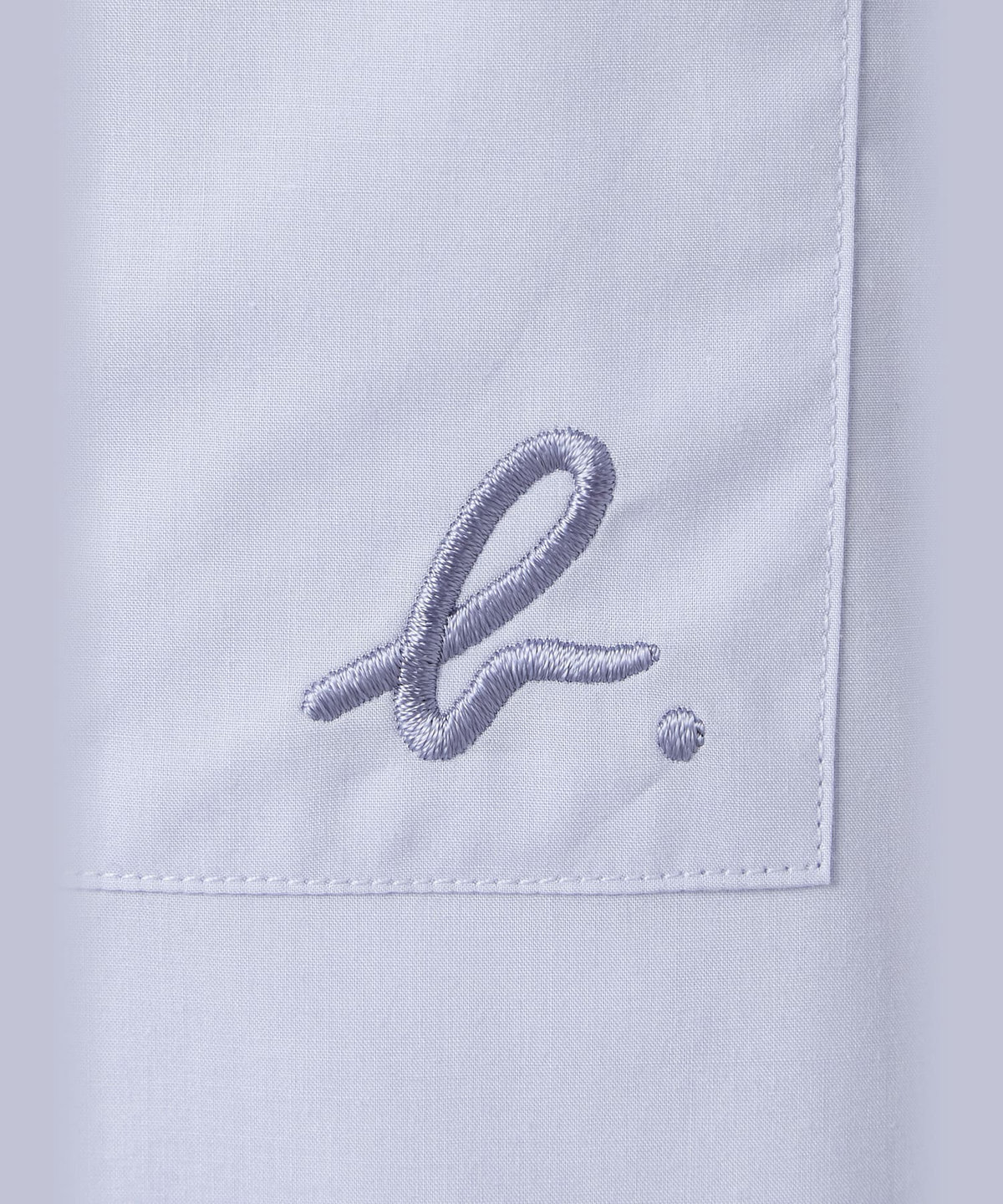 HOMME メンズ メンズ "b."ロゴ 刺繍 コットン 開襟 半袖 シャツ "Mag" ブルー系その他