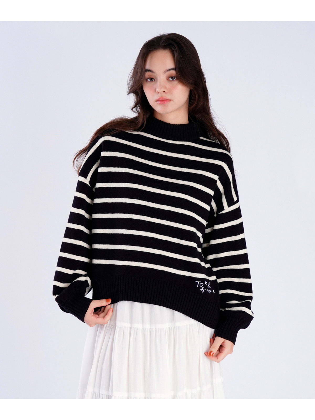 To b. by agnès b. ソフトニット プルオーバー ブラック系その他