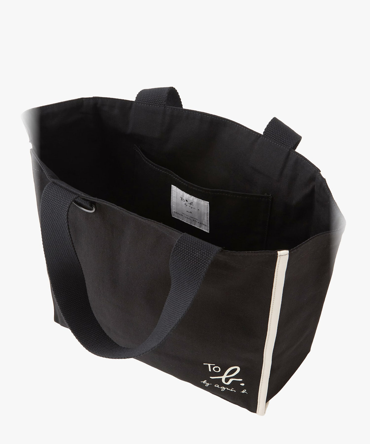 To b. by agnès b. To b. by agnes b.× green label relaxing コットン パイピング トートバッグ ブラック