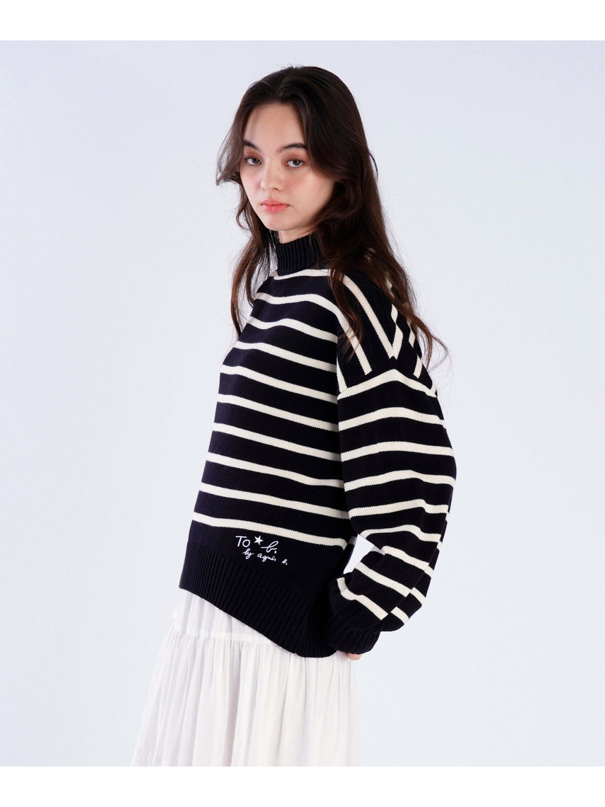 To b. by agnès b. ソフトニット プルオーバー ブラック系その他