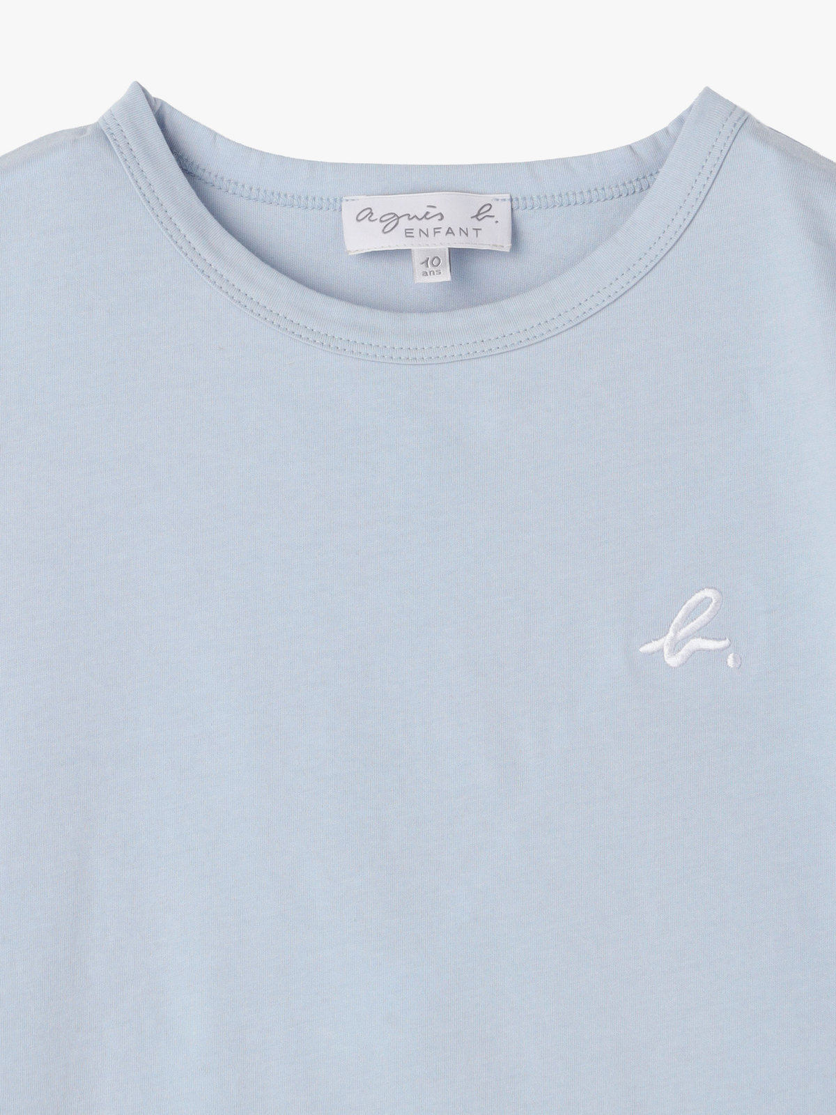 ENFANT ガールズ キッズ "b."ロゴ プリント コットン 半袖 ドッキング ワンピース "Road" ネイビー