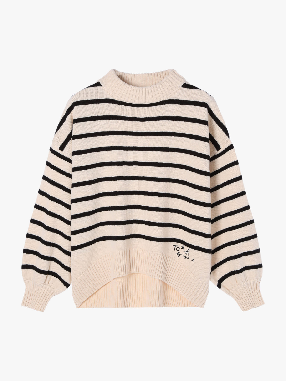 To b. by agnès b. ソフトニット プルオーバー ホワイト