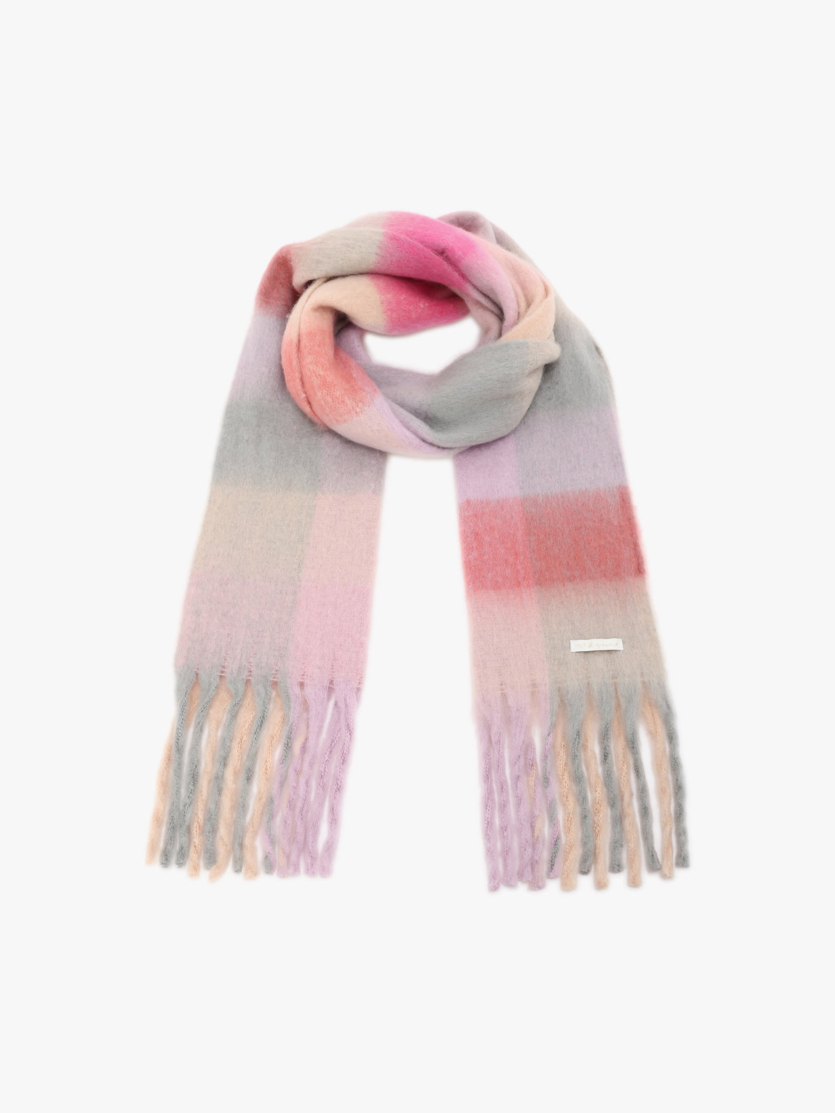 To b. by agnès b. WEB限定 ブロックチェック ストール ベージュ系その他