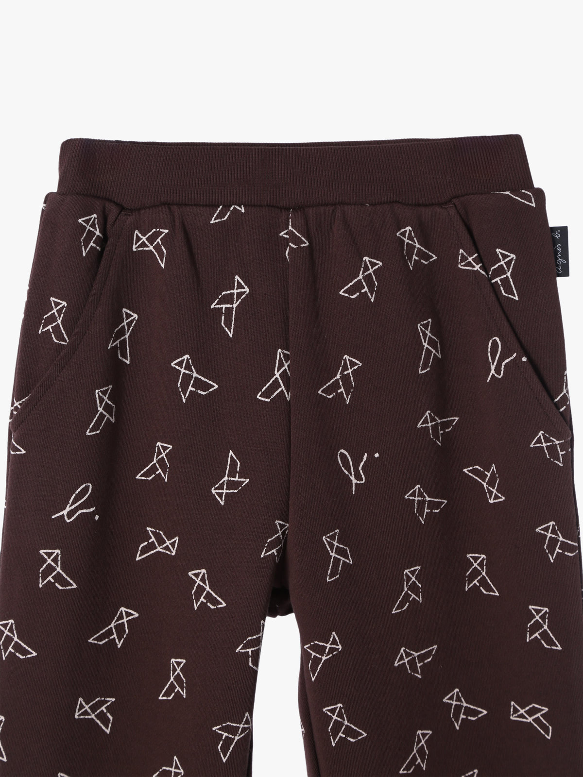 ENFANT ユニセックス 【Outlet】キッズ プリント コットン フルレングス パンツ ブラウン系その他