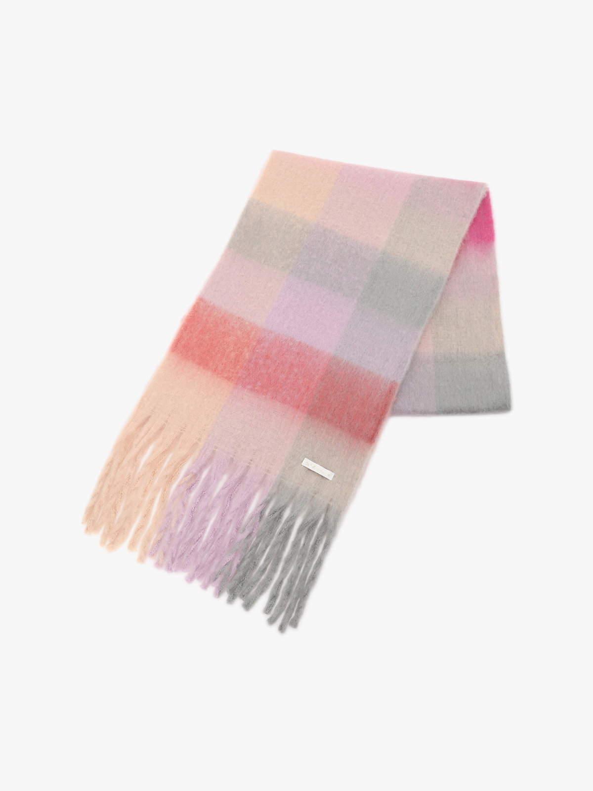 To b. by agnès b. WEB限定 ブロックチェック ストール ベージュ系その他