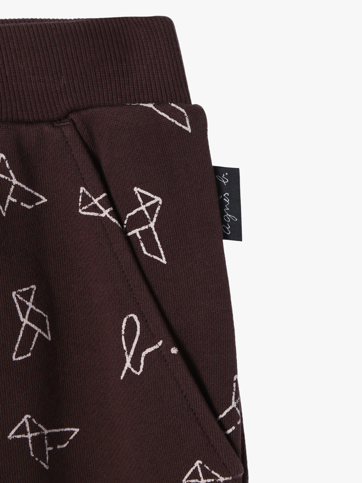 ENFANT ユニセックス 【Outlet】キッズ プリント コットン フルレングス パンツ ブラウン系その他