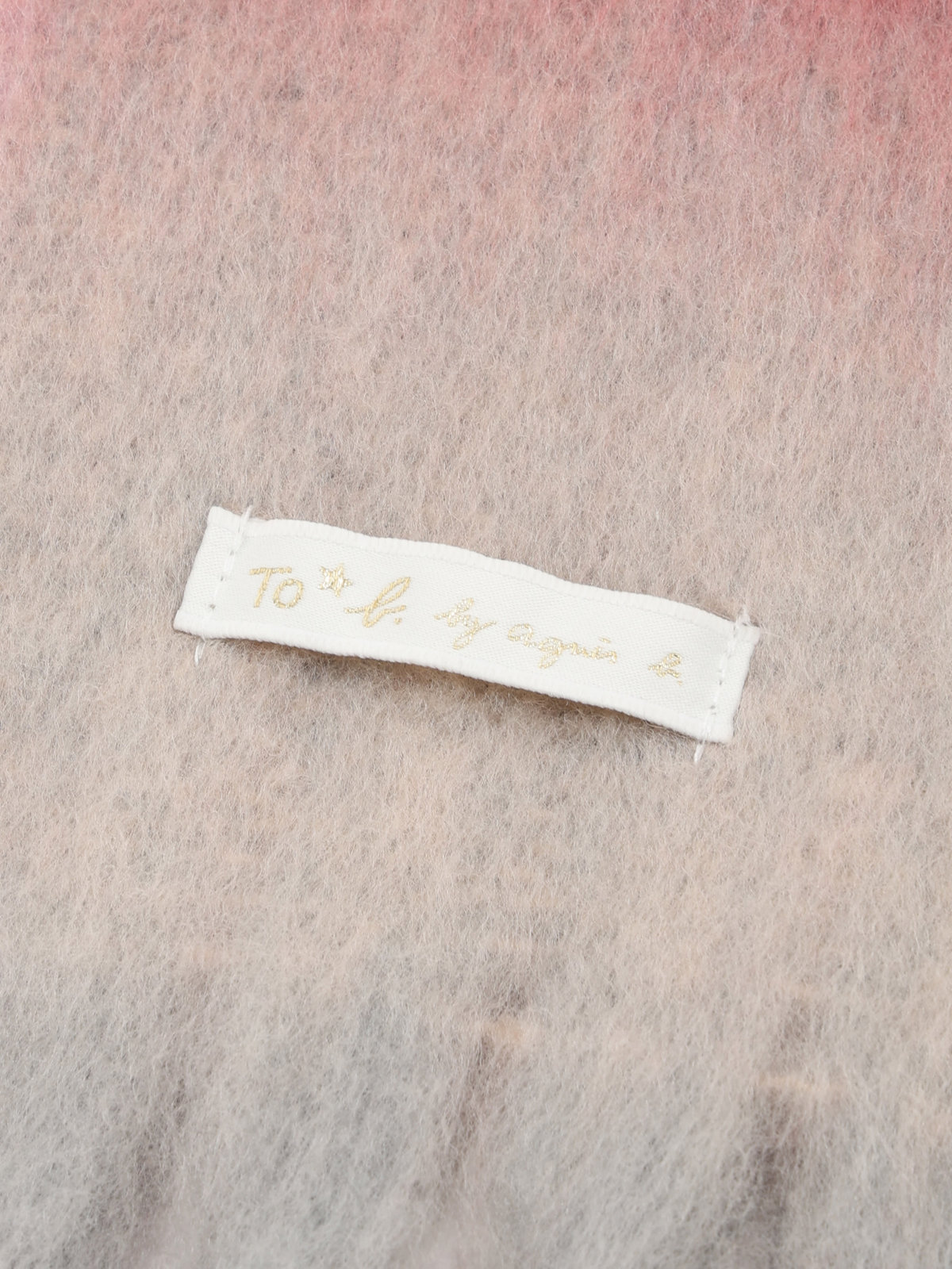 To b. by agnès b. WEB限定 ブロックチェック ストール ベージュ系その他