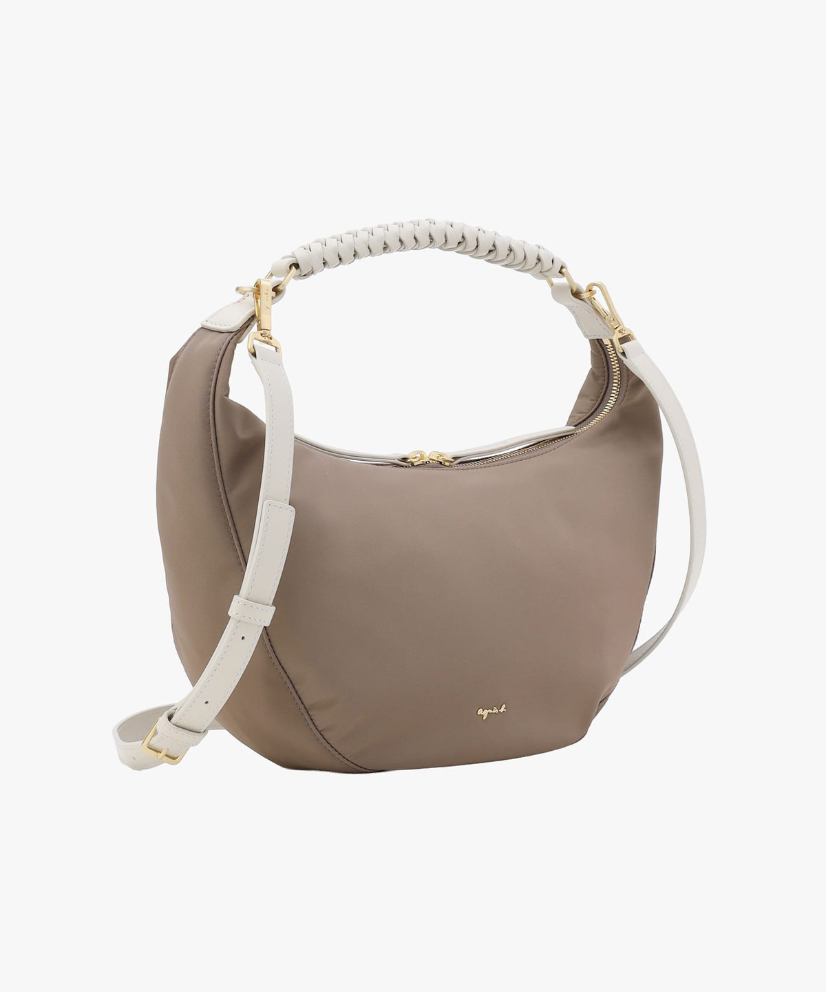 VOYAGE ウィメンズ バッグ＆ウォレット ナイロン 2way ミディアム ショルダーバッグ "Tsuki" ZAS07ー01 ベージュ