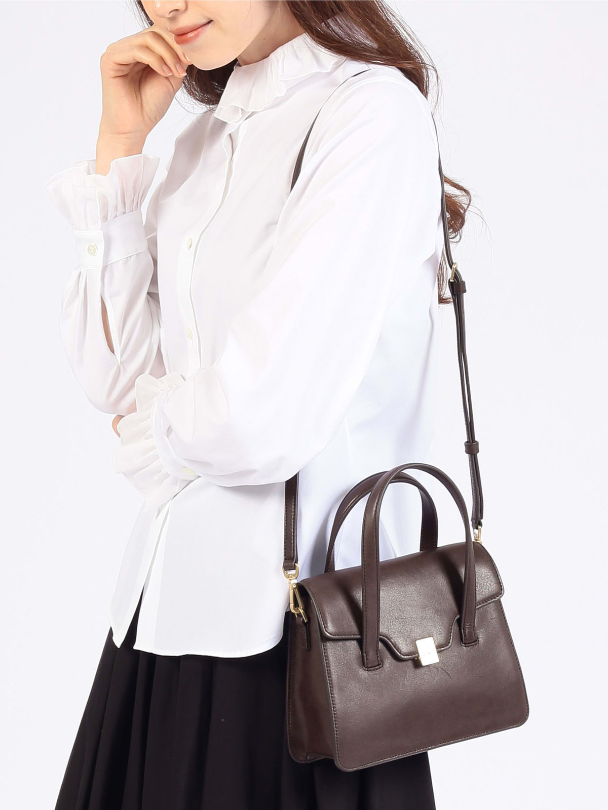 VOYAGE ウィメンズ バッグ＆ウォレット レザー2wayハンドバッグ "miyuki " RAS32B-01 ブラウン