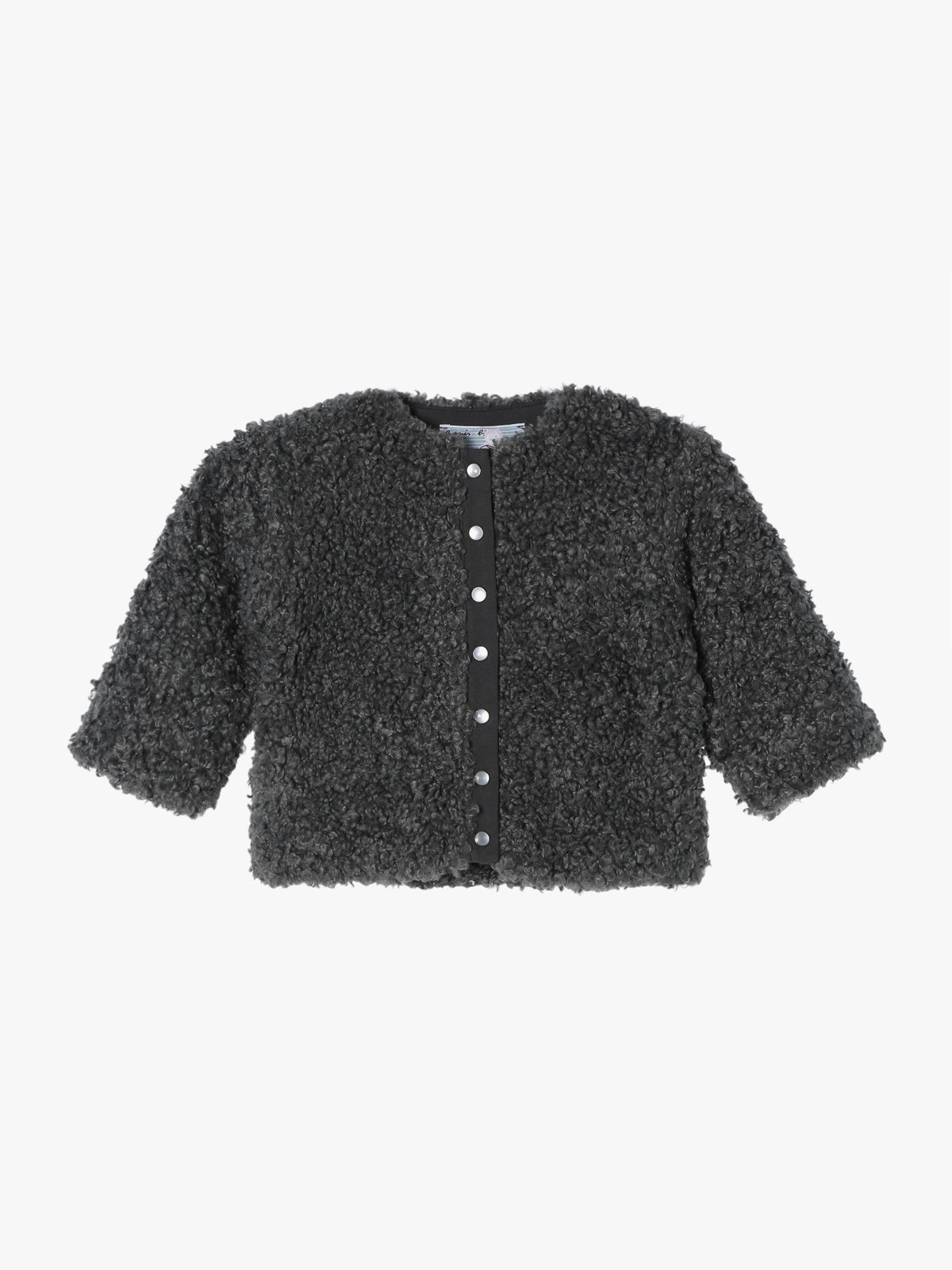ENFANT ベビー 【Outlet】ベビー ファー 長袖 カーディガンプレッション グレー