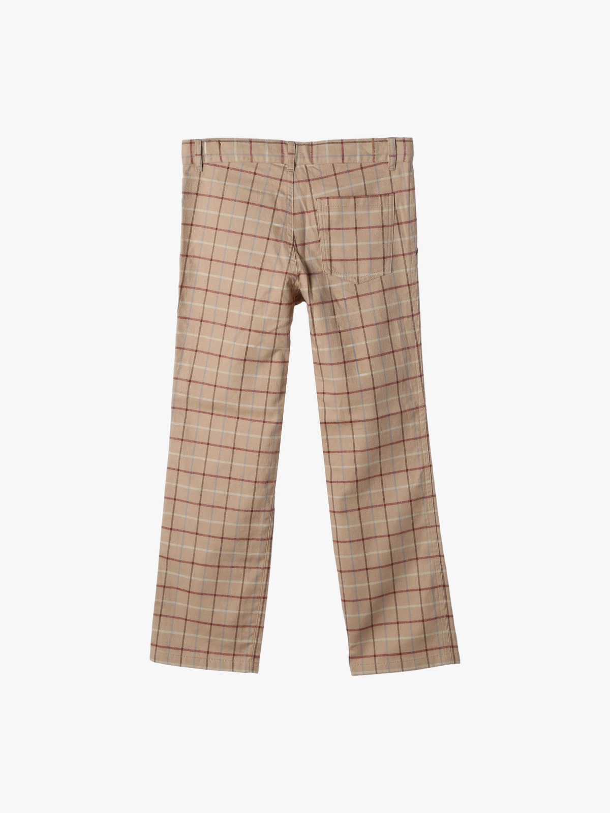 ENFANT ユニセックス 【Outlet】キッズ チェック コットン フルレングス パンツ ベージュ