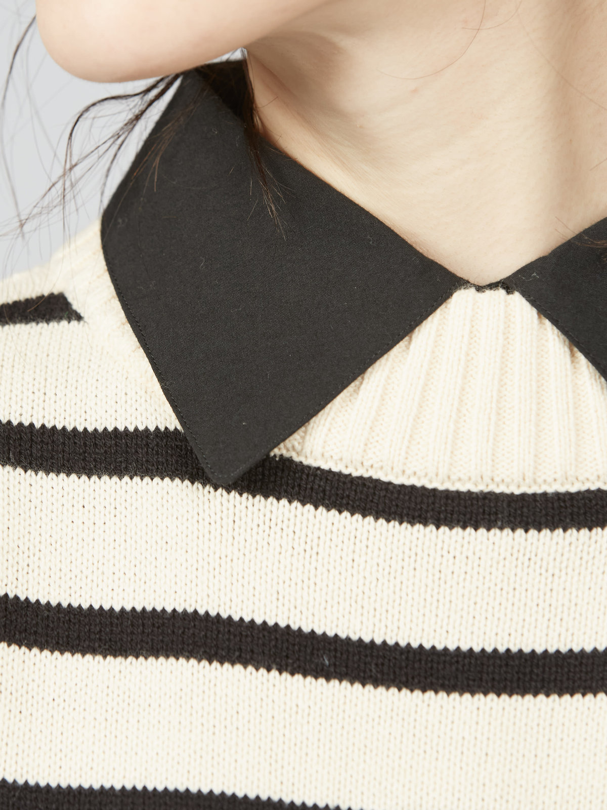 To b. by agnès b. ソフトニット プルオーバー ホワイト